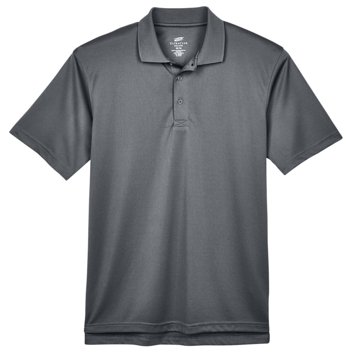 Black Polo Shirt - UltraClub - Moisture-Wicking Fabric