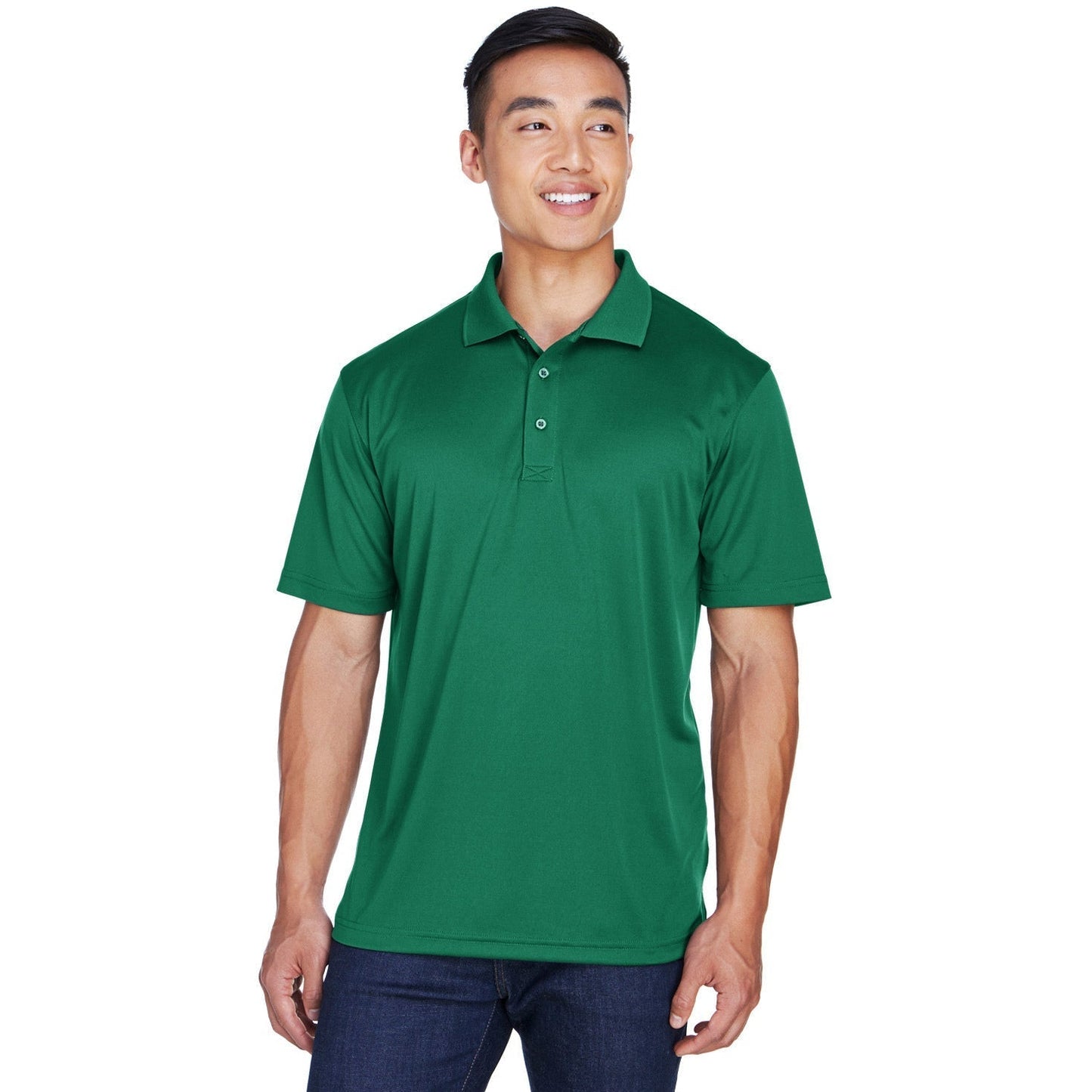Black Polo Shirt - UltraClub - Moisture-Wicking Fabric