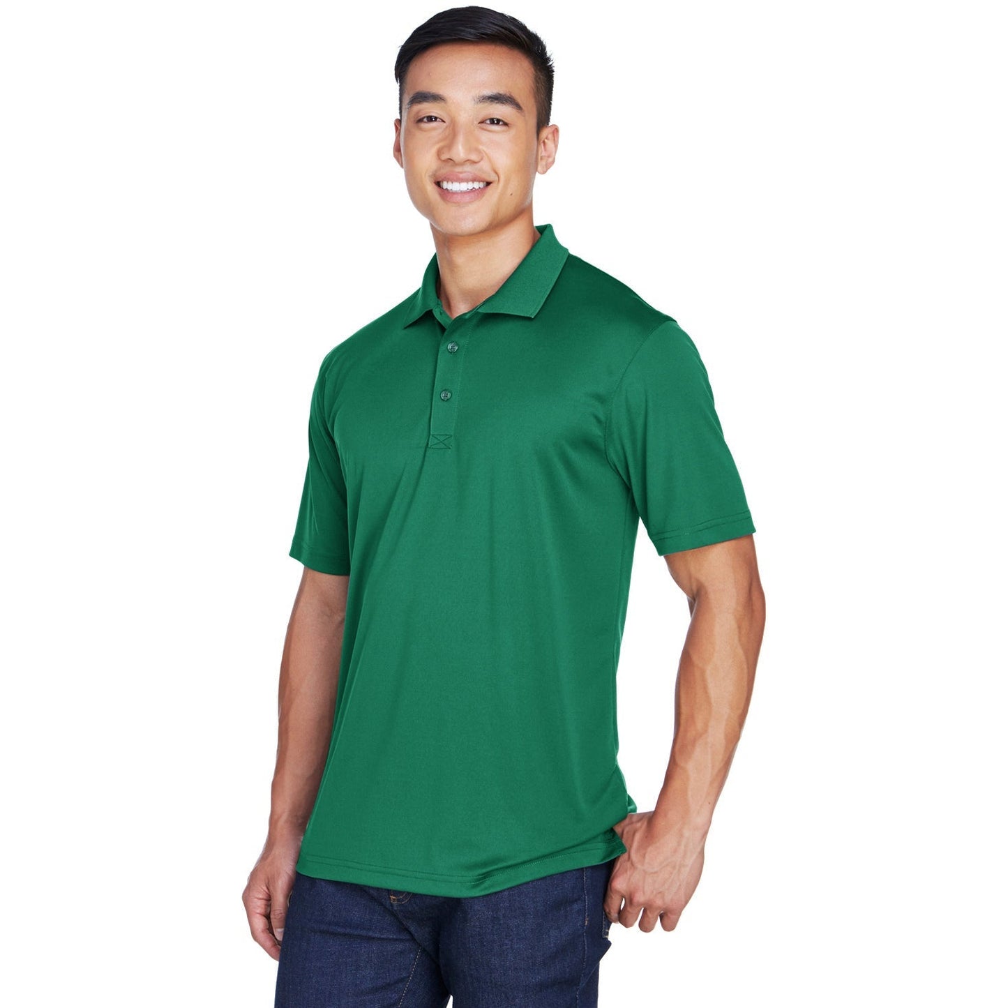 Black Polo Shirt - UltraClub - Moisture-Wicking Fabric
