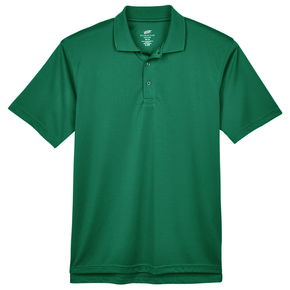 Black Polo Shirt - UltraClub - Moisture-Wicking Fabric