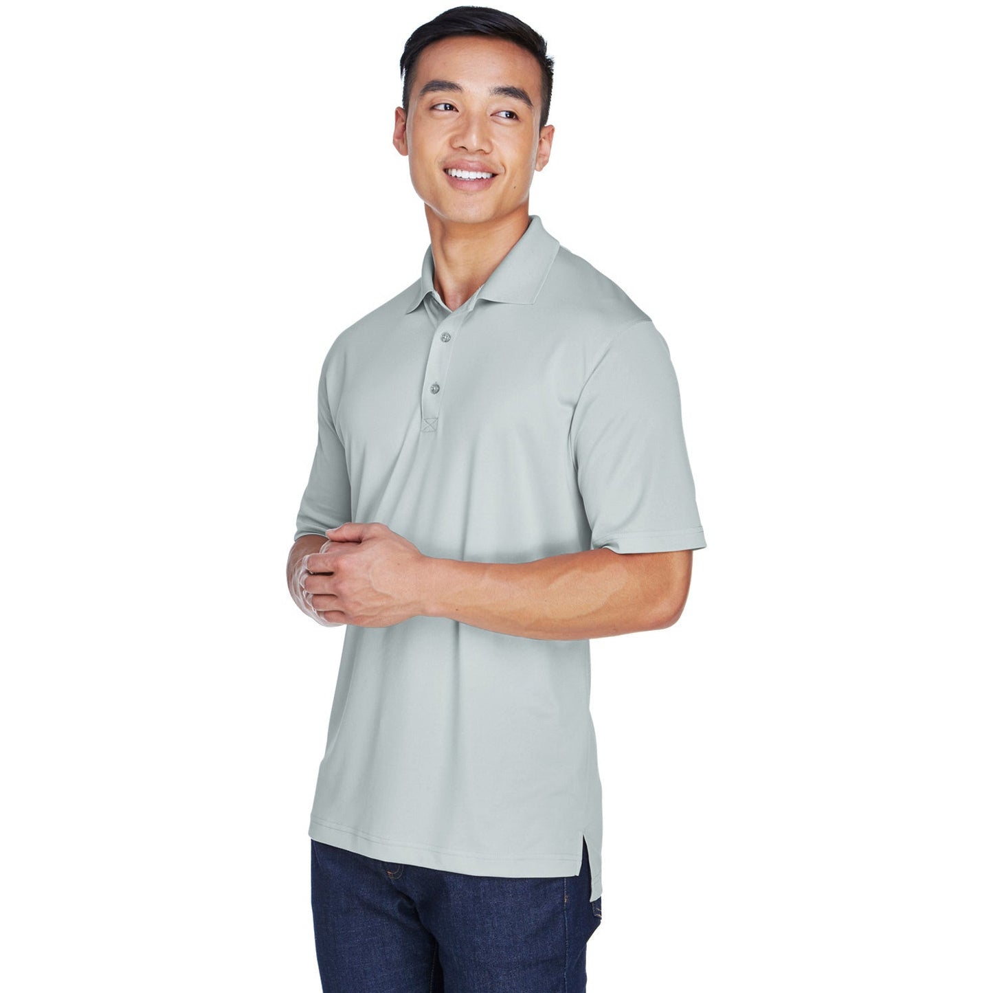 Black Polo Shirt - UltraClub - Moisture-Wicking Fabric
