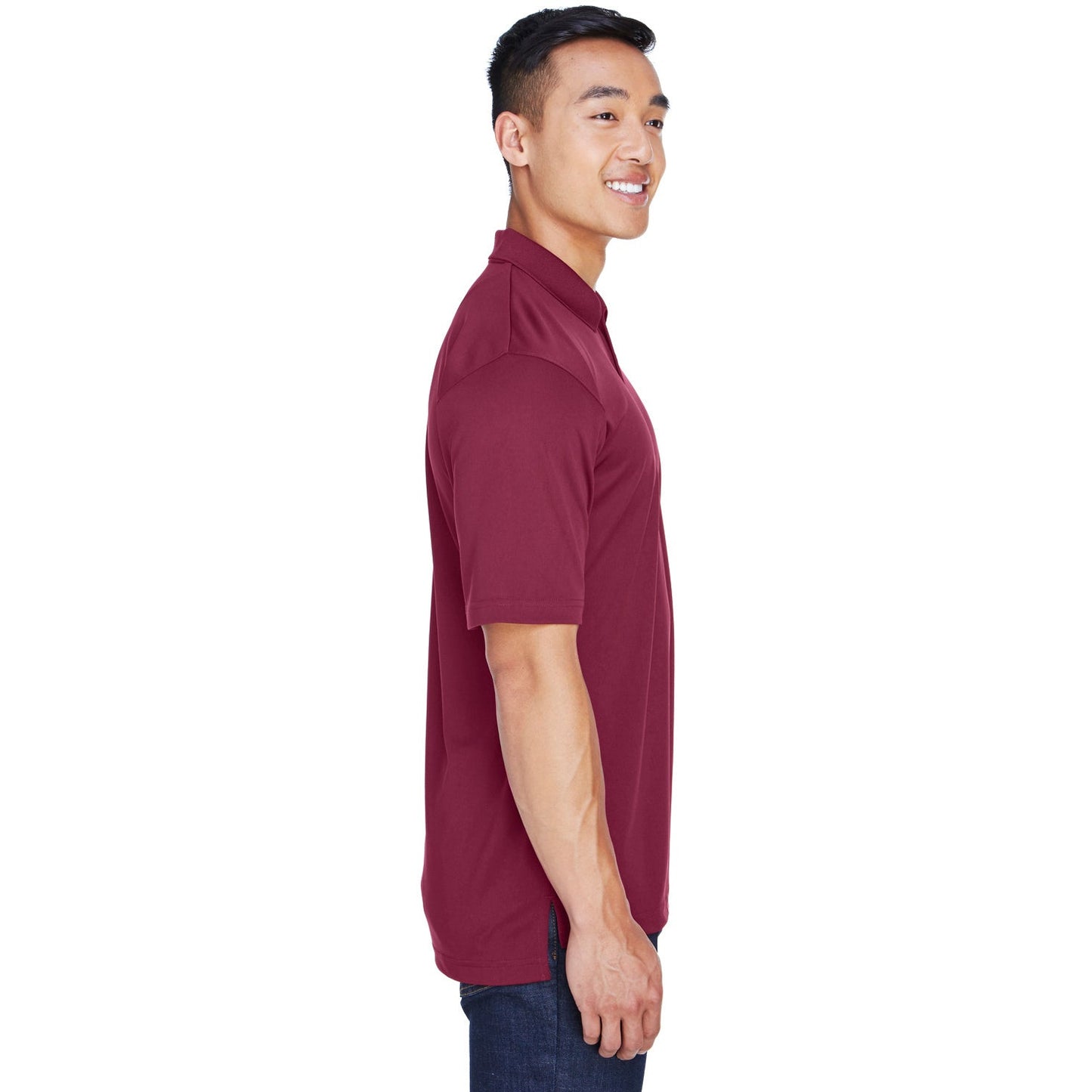 Black Polo Shirt - UltraClub - Moisture-Wicking Fabric