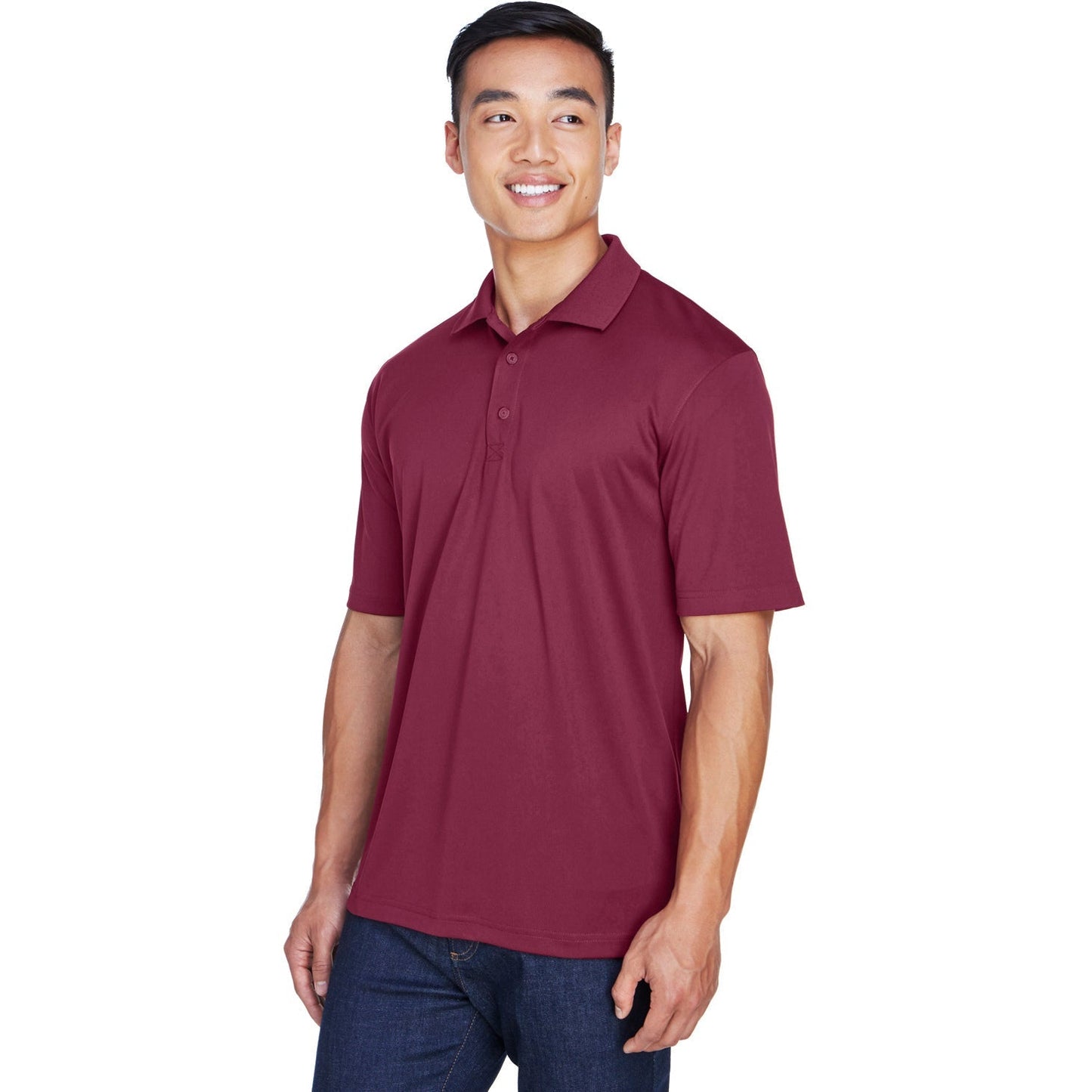 Black Polo Shirt - UltraClub - Moisture-Wicking Fabric