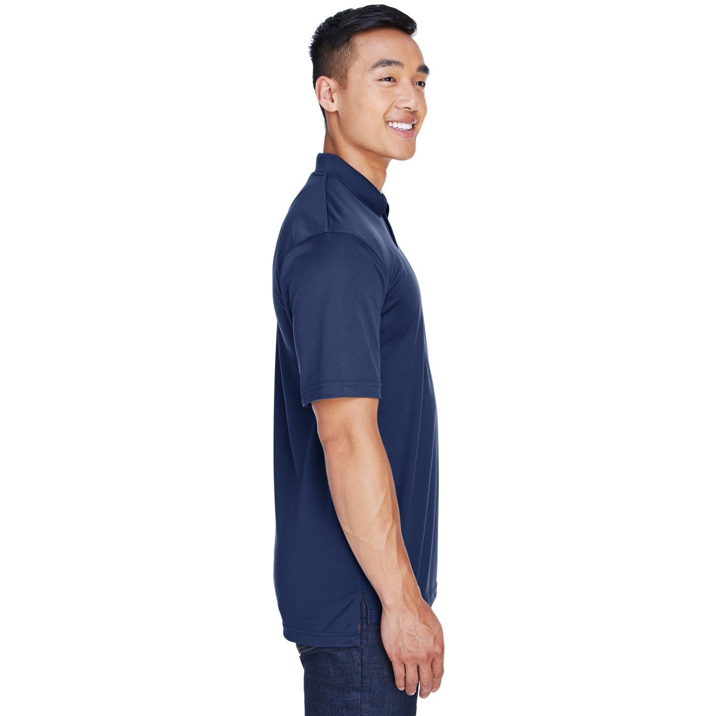 Black Polo Shirt - UltraClub - Moisture-Wicking Fabric