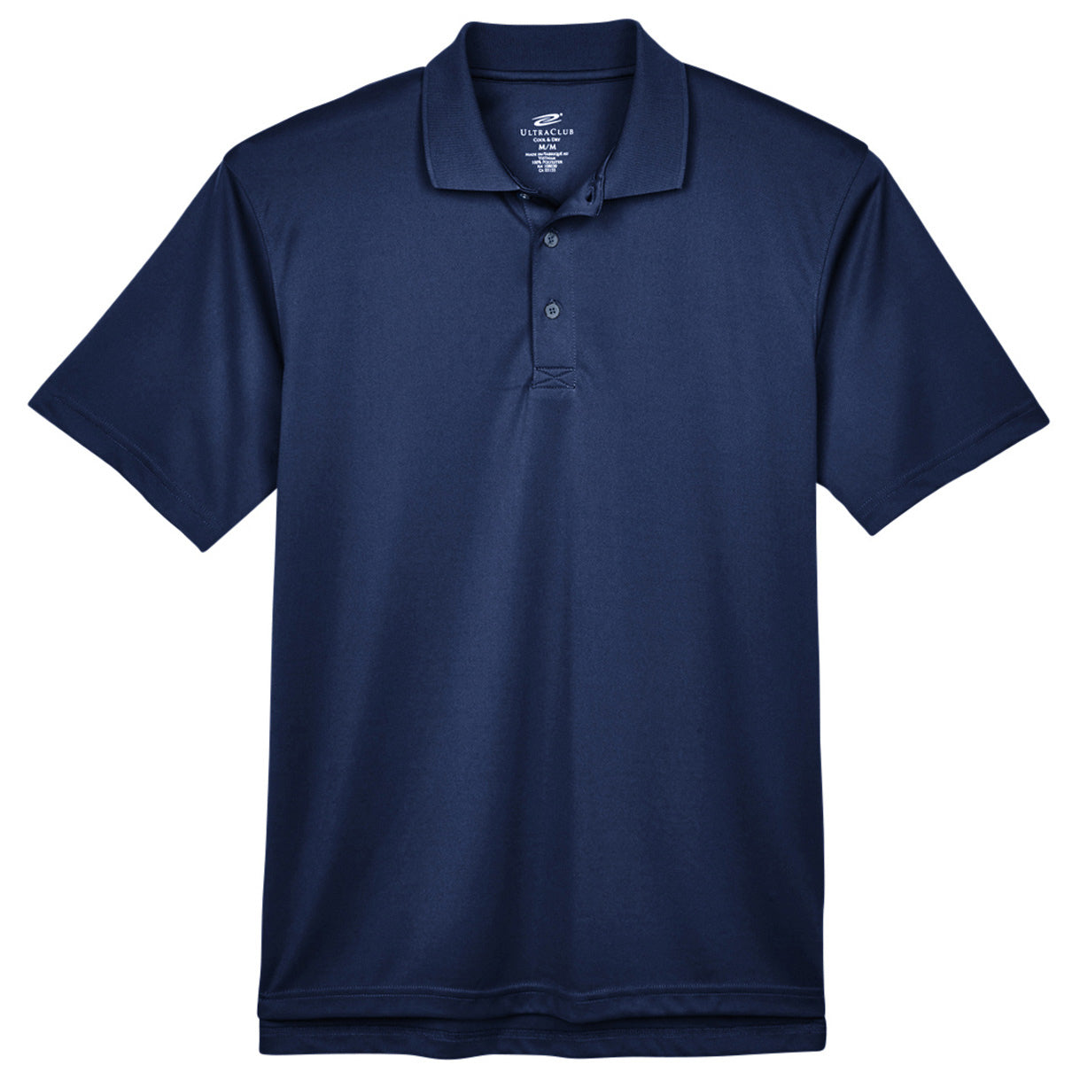 Black Polo Shirt - UltraClub - Moisture-Wicking Fabric