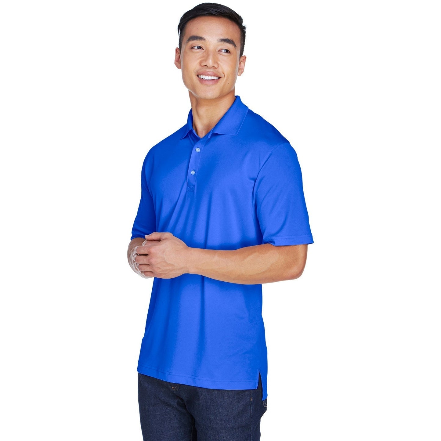 Black Polo Shirt - UltraClub - Moisture-Wicking Fabric
