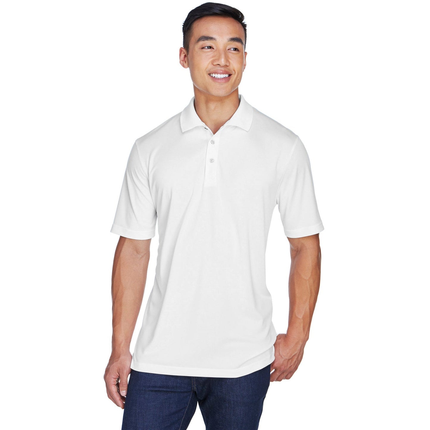 Black Polo Shirt - UltraClub - Moisture-Wicking Fabric