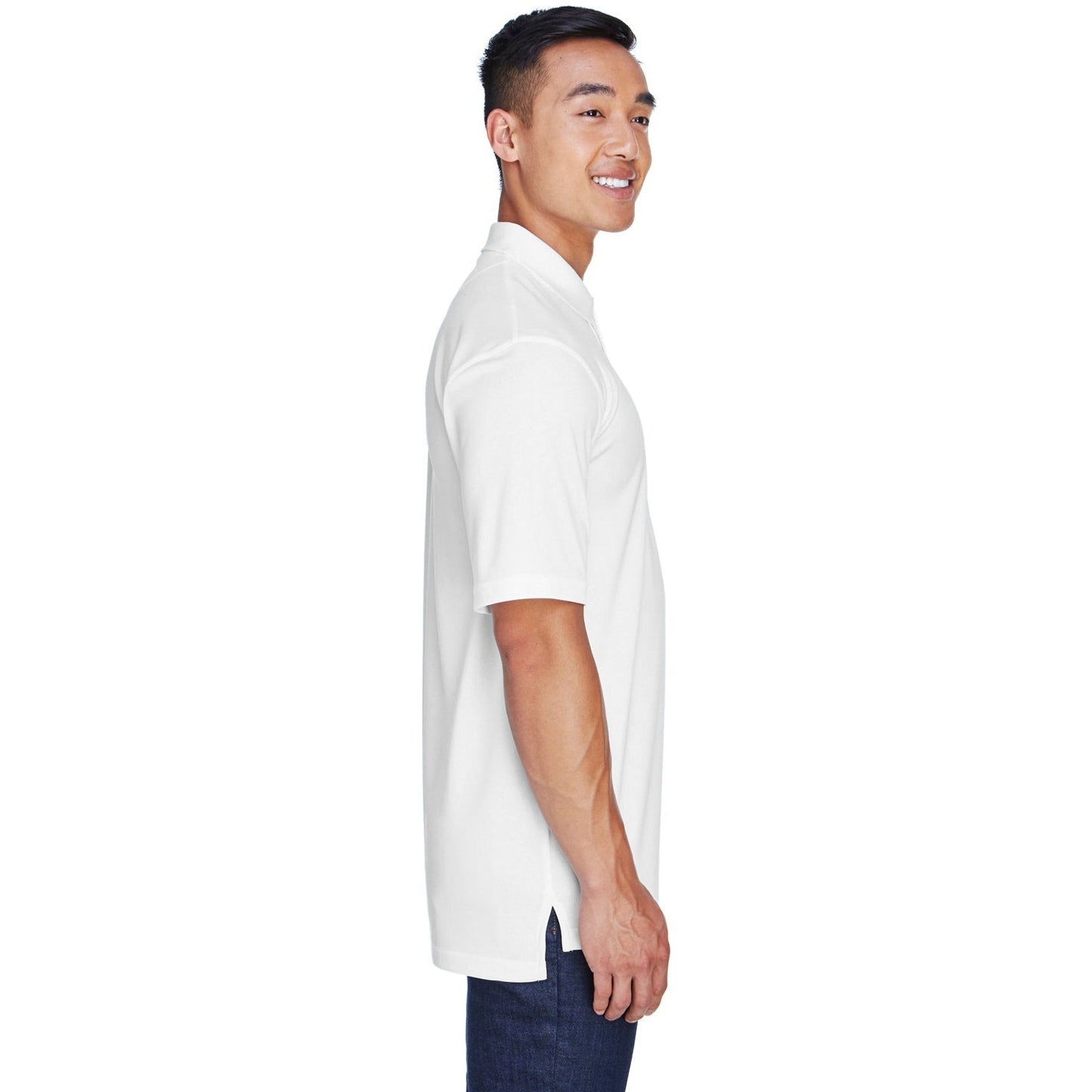 Black Polo Shirt - UltraClub - Moisture-Wicking Fabric