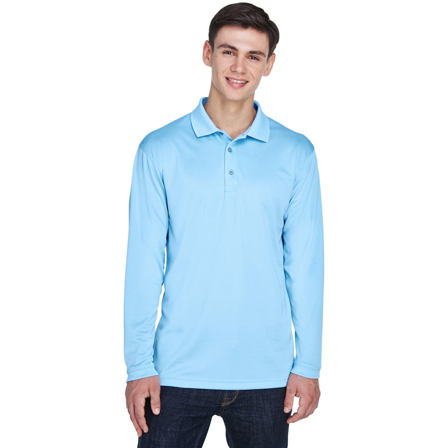 Black Polo Shirt - UltraClub - Moisture-Wicking