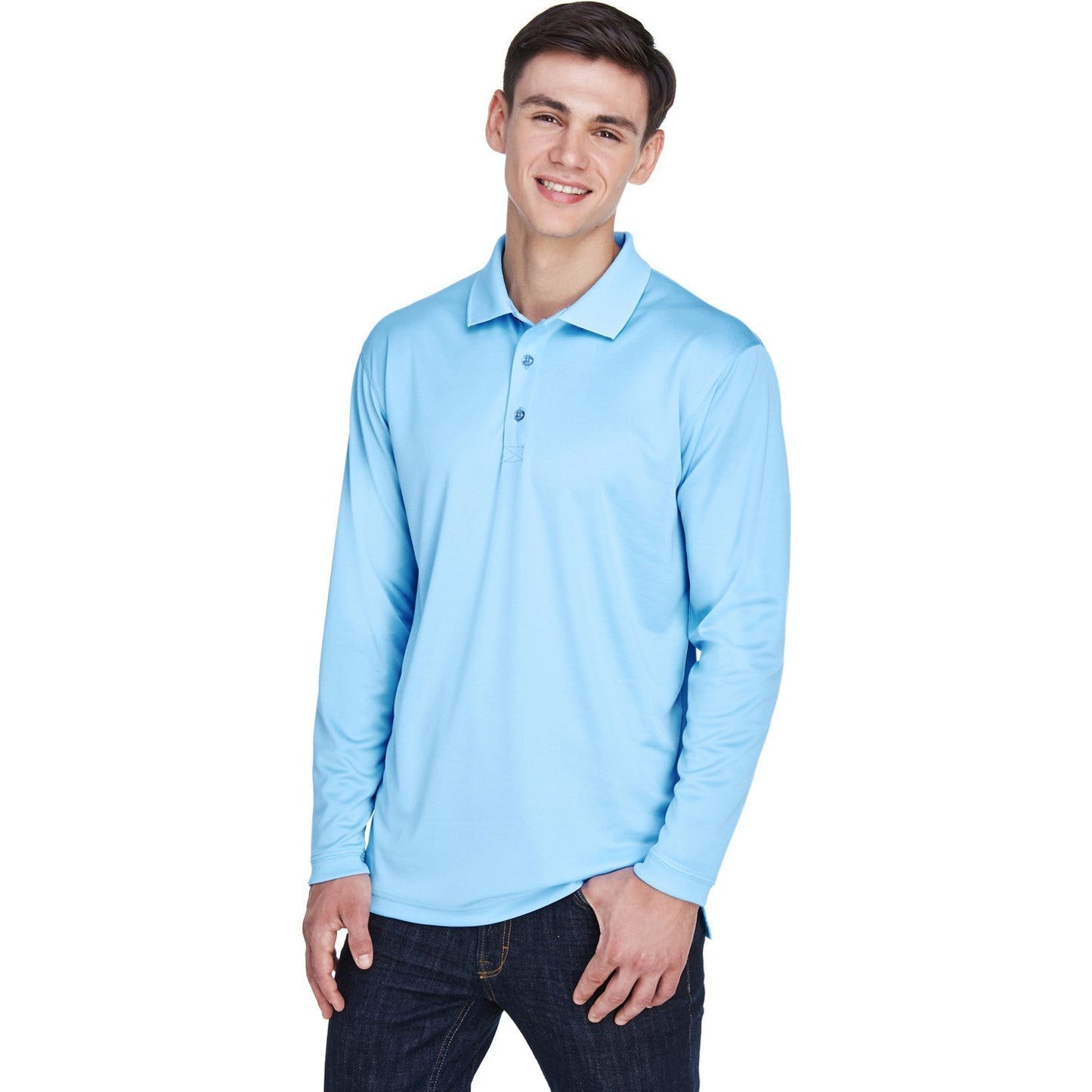 Black Polo Shirt - UltraClub - Moisture-Wicking