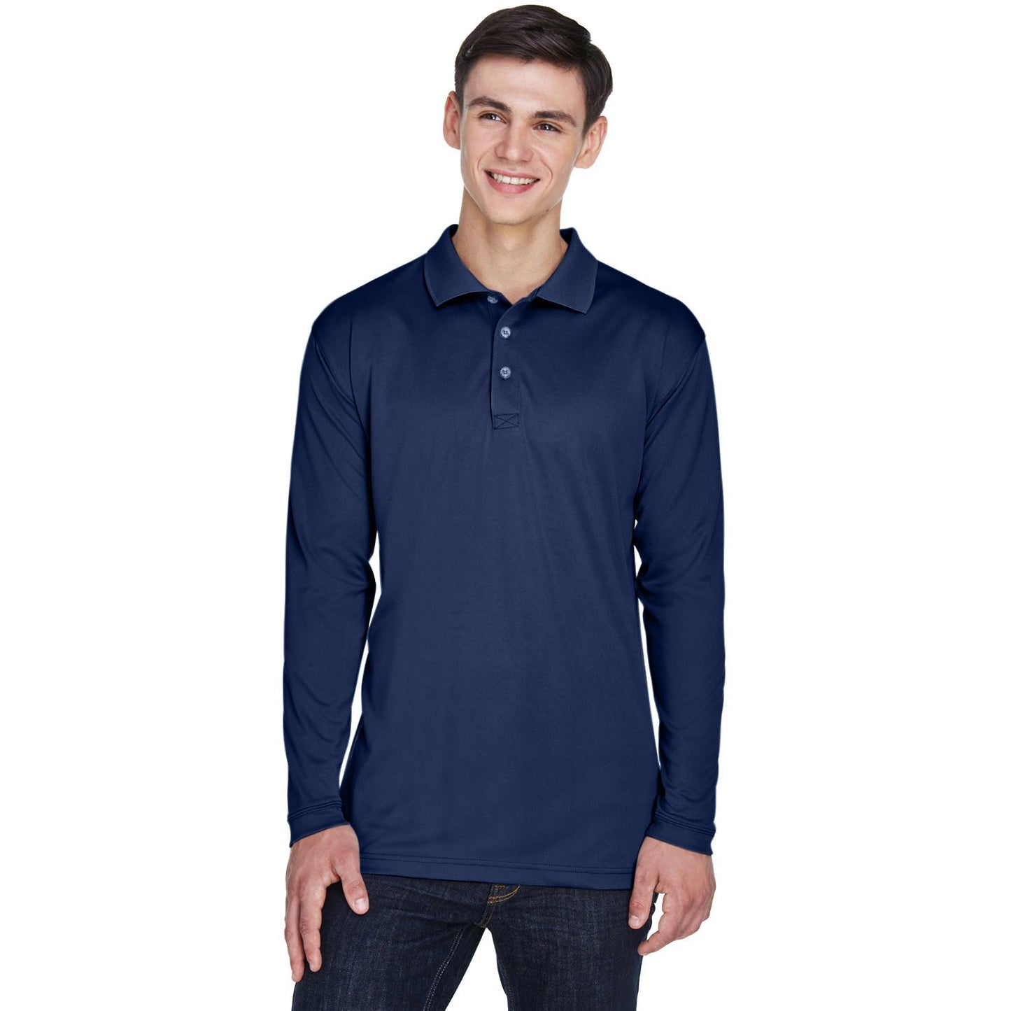 Black Polo Shirt - UltraClub - Moisture-Wicking