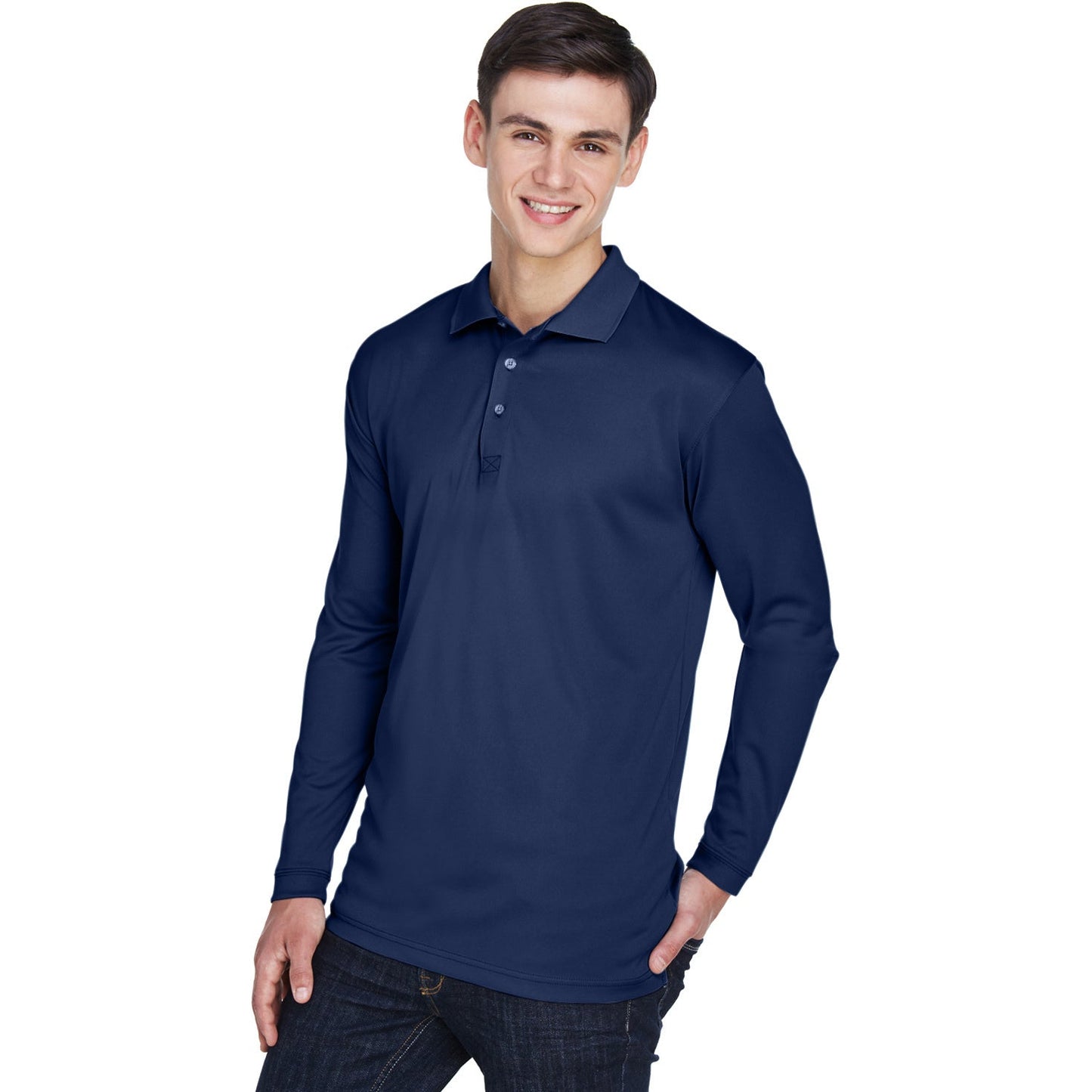 Black Polo Shirt - UltraClub - Moisture-Wicking
