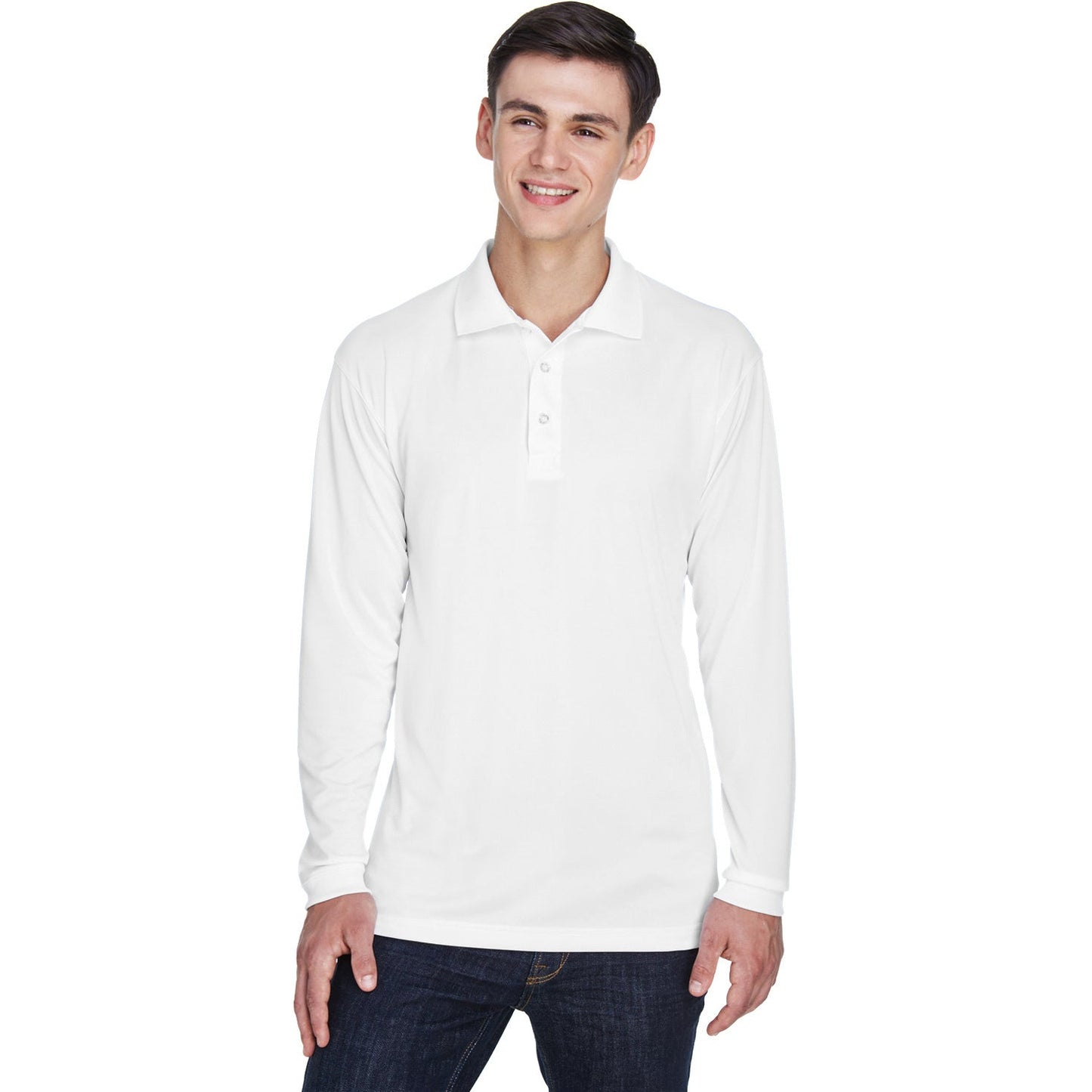 Black Polo Shirt - UltraClub - Moisture-Wicking