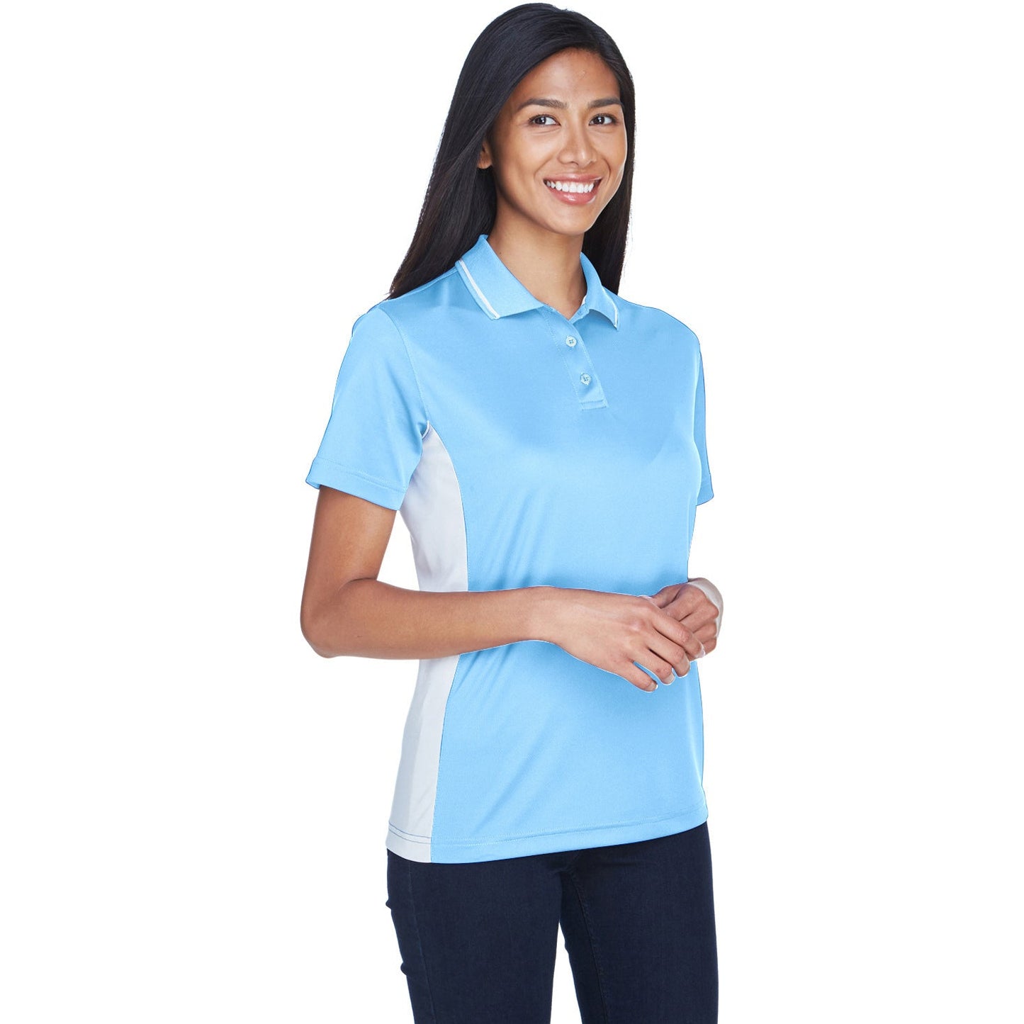 Black/Red Polo Shirt - UltraClub - Moisture-Wicking