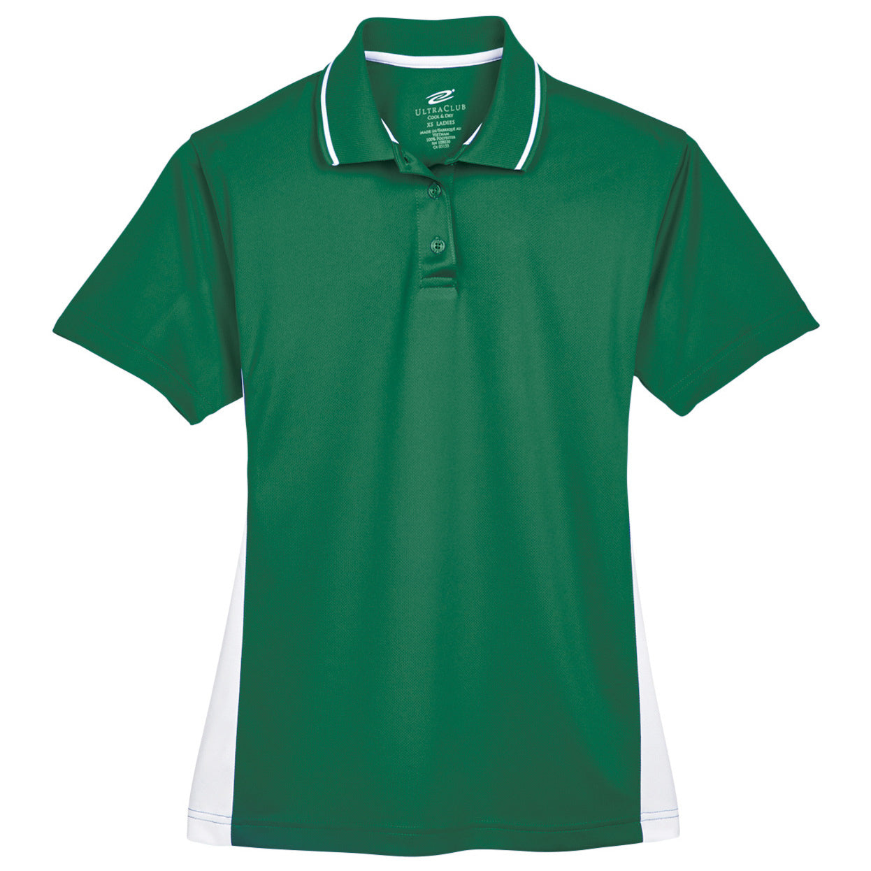 Black/Red Polo Shirt - UltraClub - Moisture-Wicking