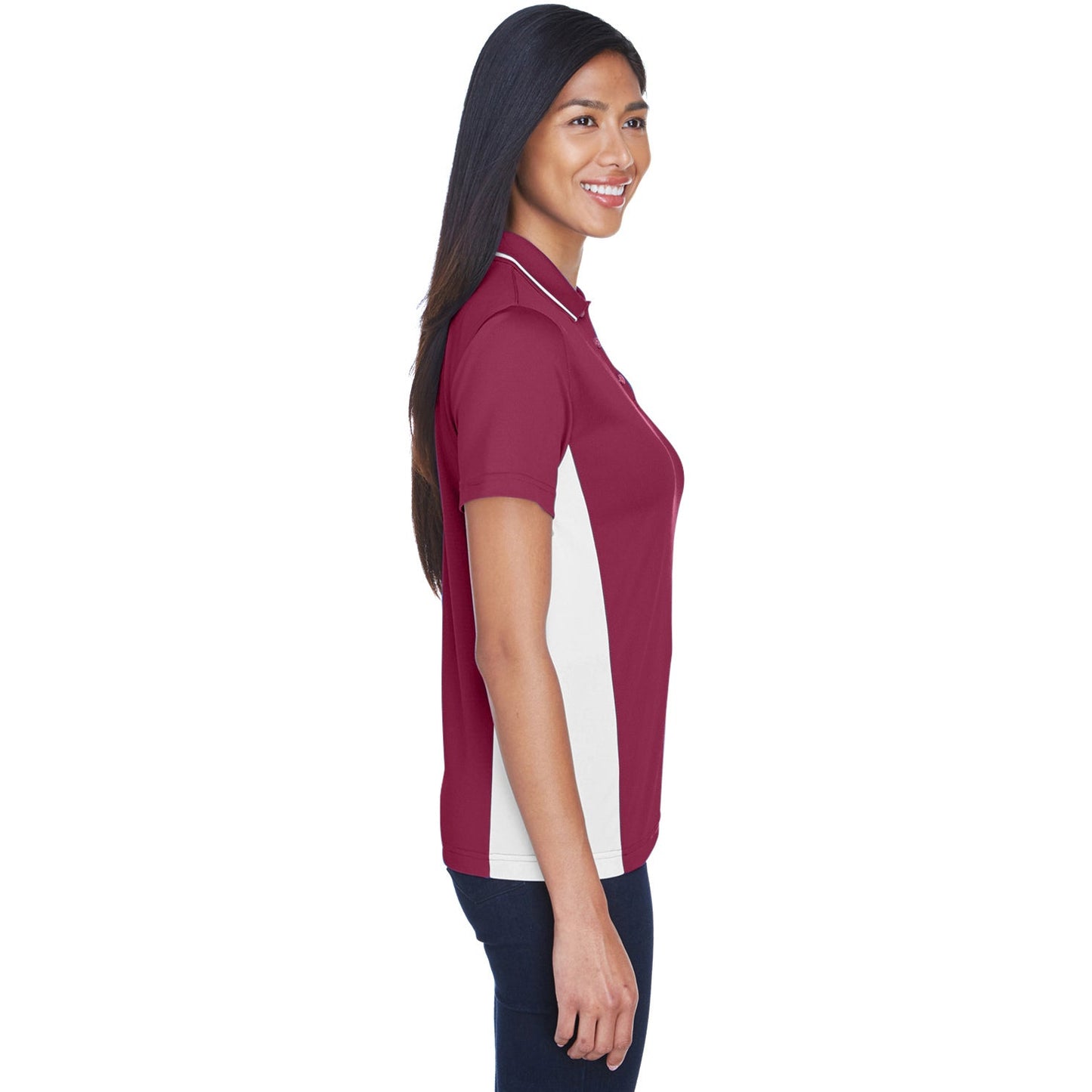Black/Red Polo Shirt - UltraClub - Moisture-Wicking