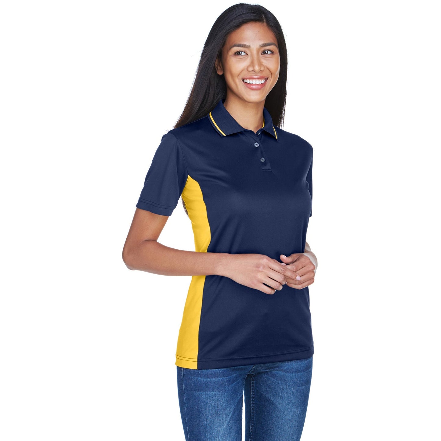 Black/Red Polo Shirt - UltraClub - Moisture-Wicking