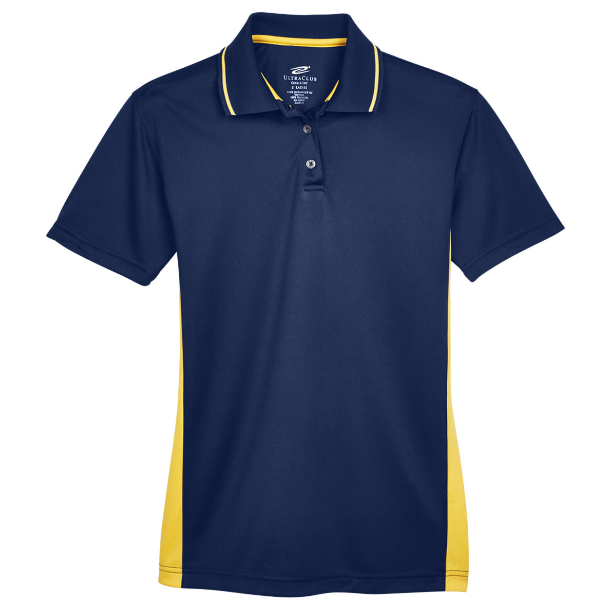 Black/Red Polo Shirt - UltraClub - Moisture-Wicking