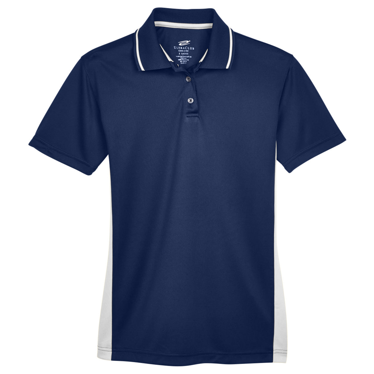Black/Red Polo Shirt - UltraClub - Moisture-Wicking