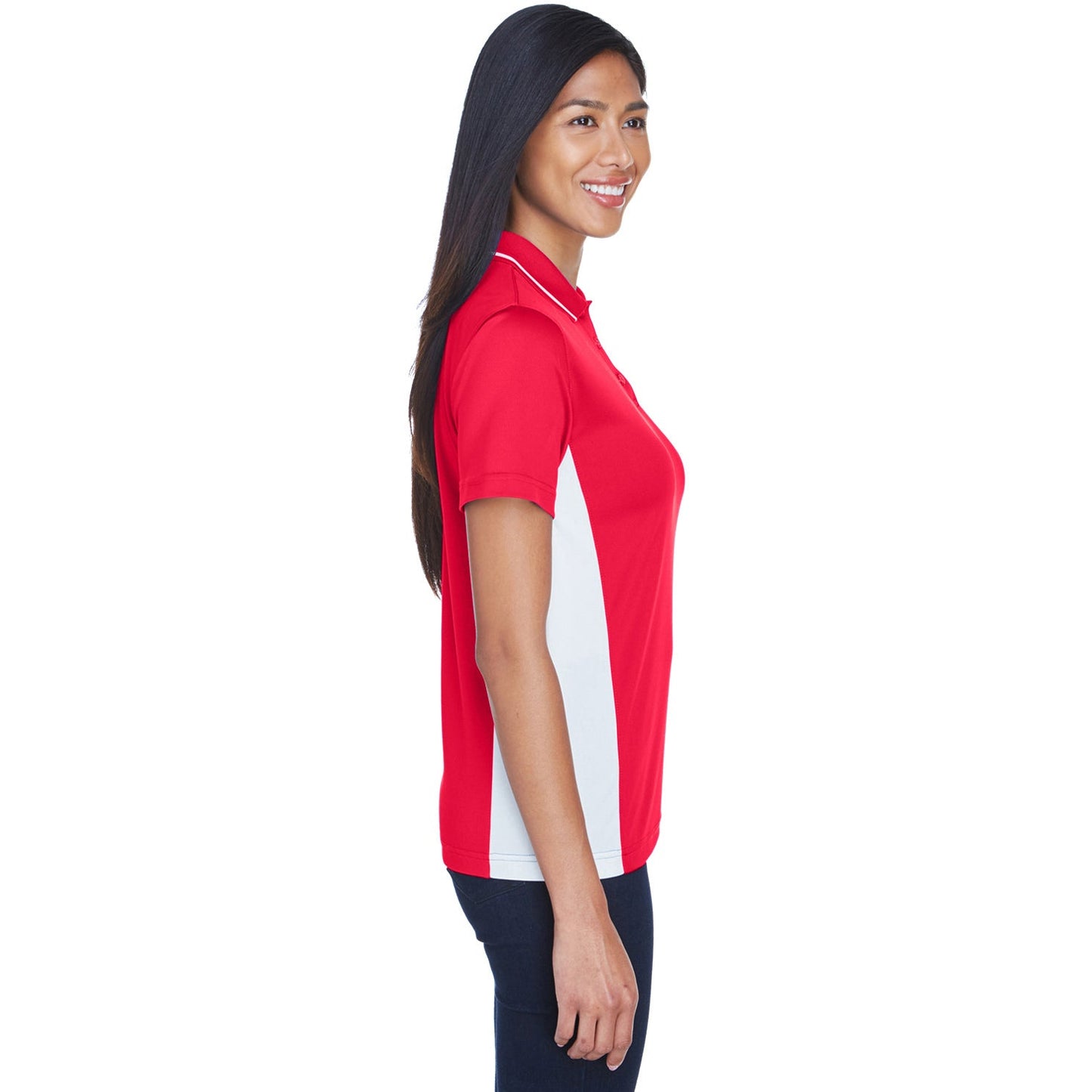 Black/Red Polo Shirt - UltraClub - Moisture-Wicking