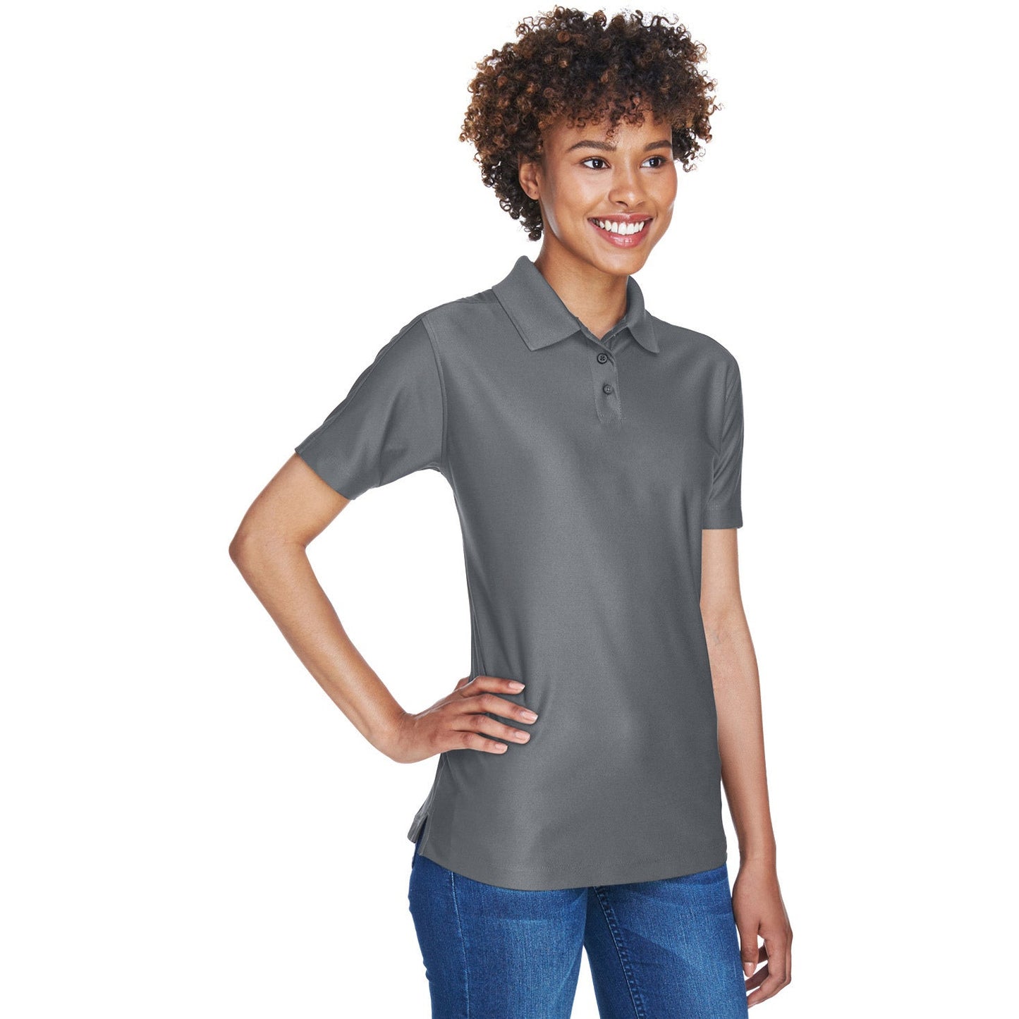 Black Polo Shirt - UltraClub - Cool & Dry Fabric