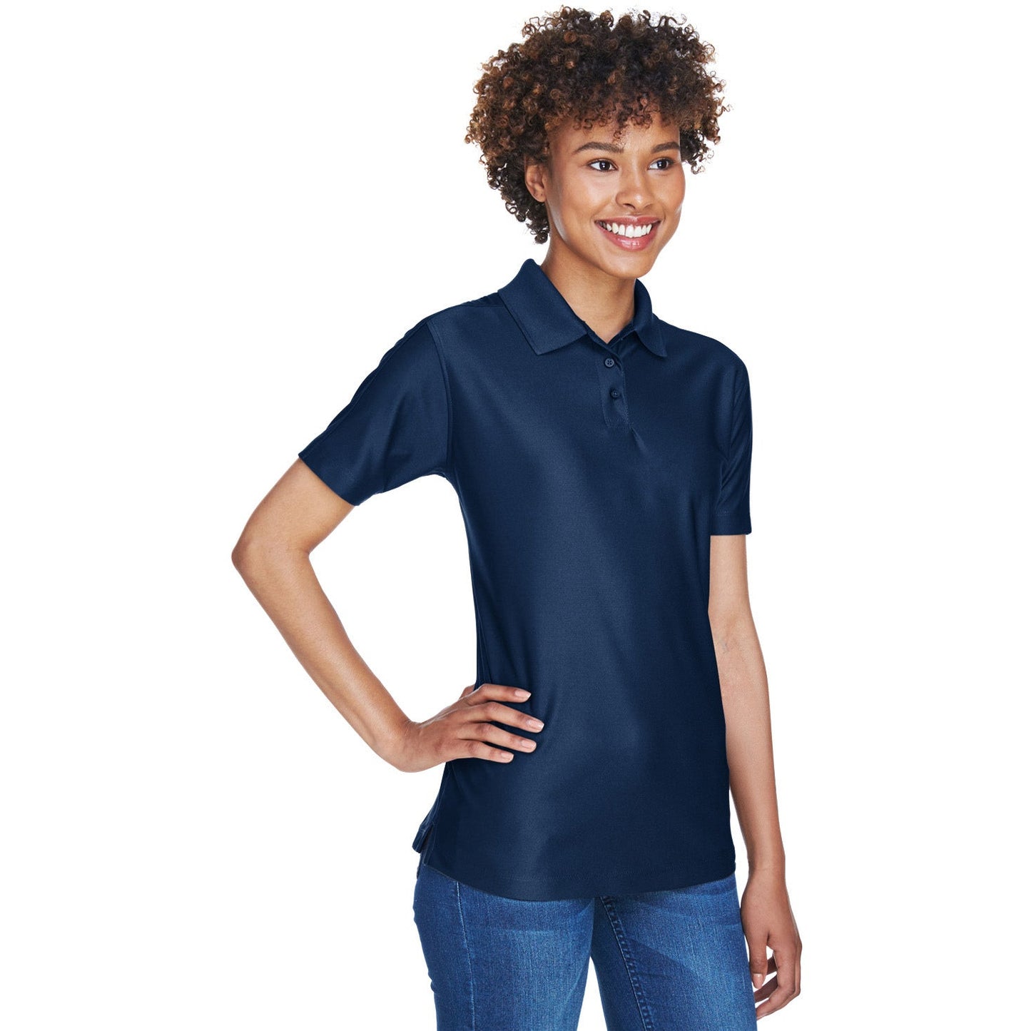 Black Polo Shirt - UltraClub - Cool & Dry Fabric