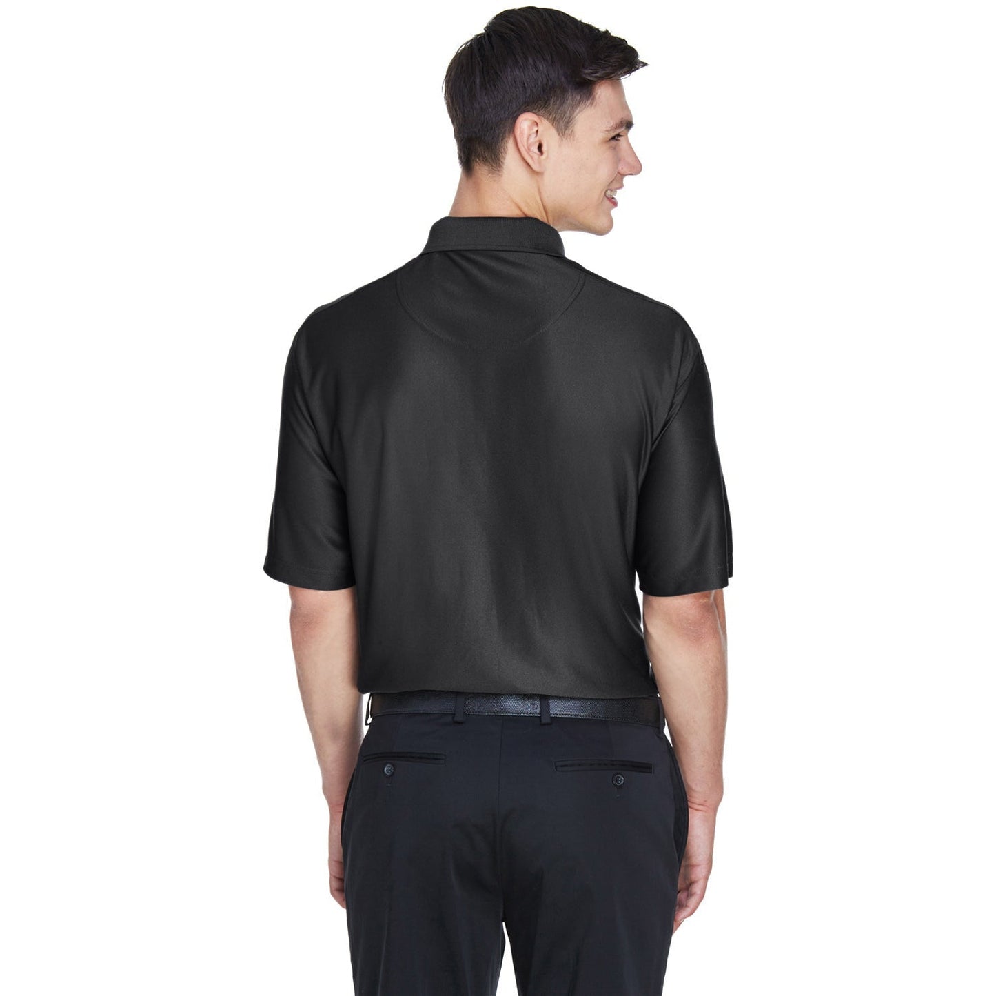 Black Polo Shirts - UltraClub - Moisture-Wicking Fabric