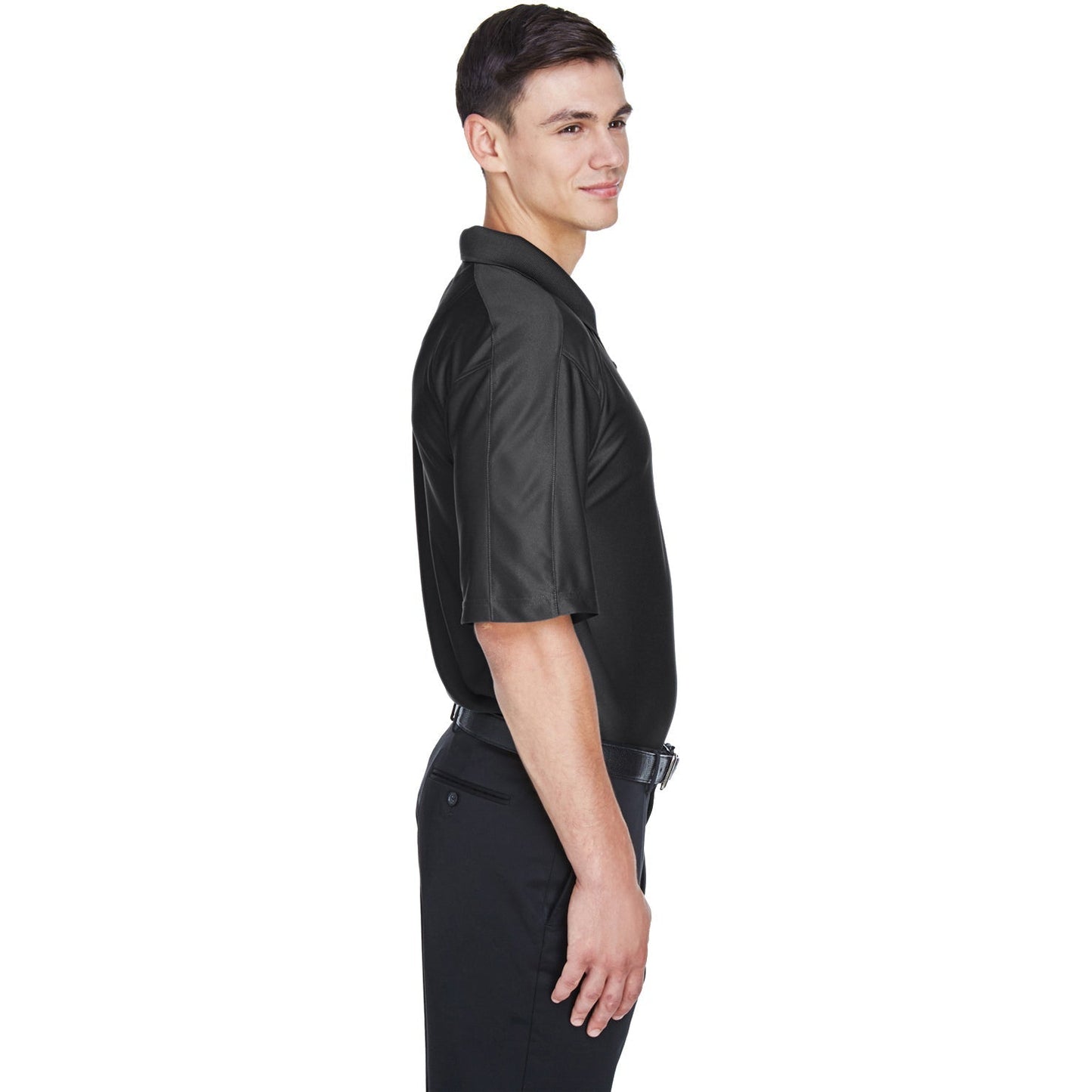 Black Polo Shirts - UltraClub - Moisture-Wicking Fabric