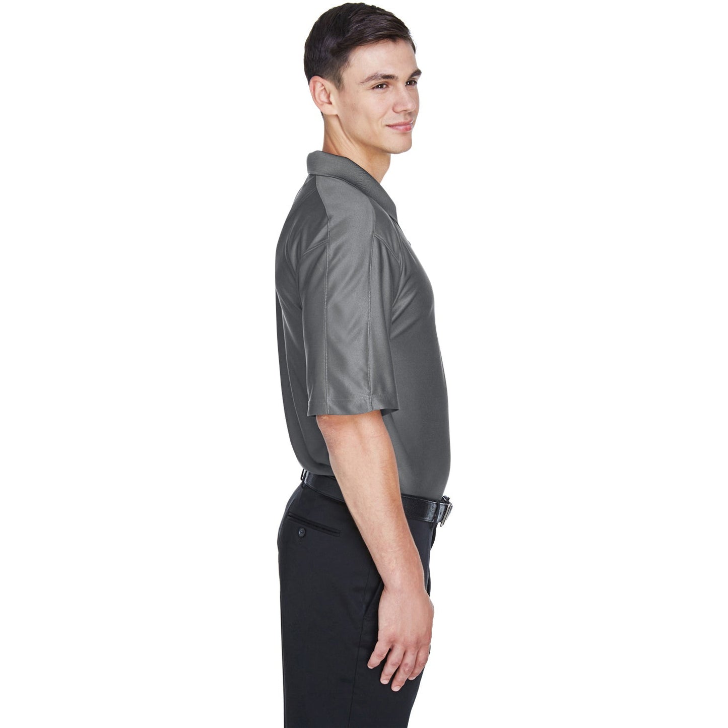 Black Polo Shirts - UltraClub - Moisture-Wicking Fabric