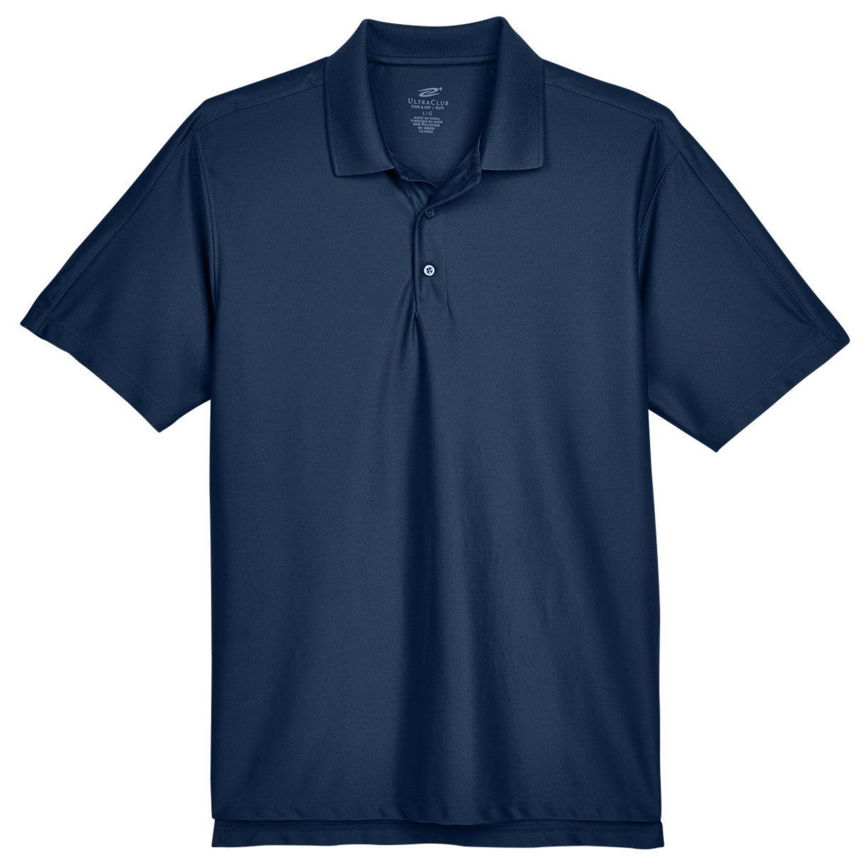 Black Polo Shirts - UltraClub - Moisture-Wicking Fabric