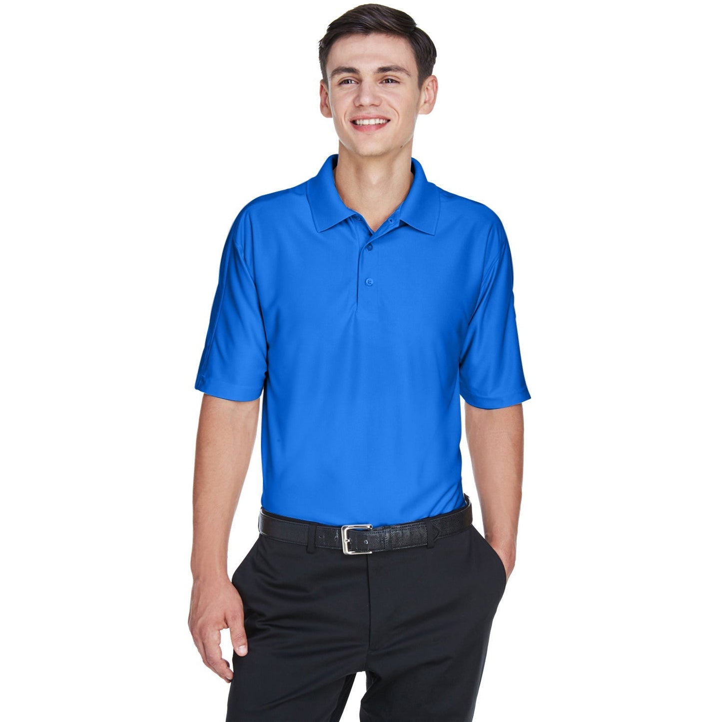Black Polo Shirts - UltraClub - Moisture-Wicking Fabric