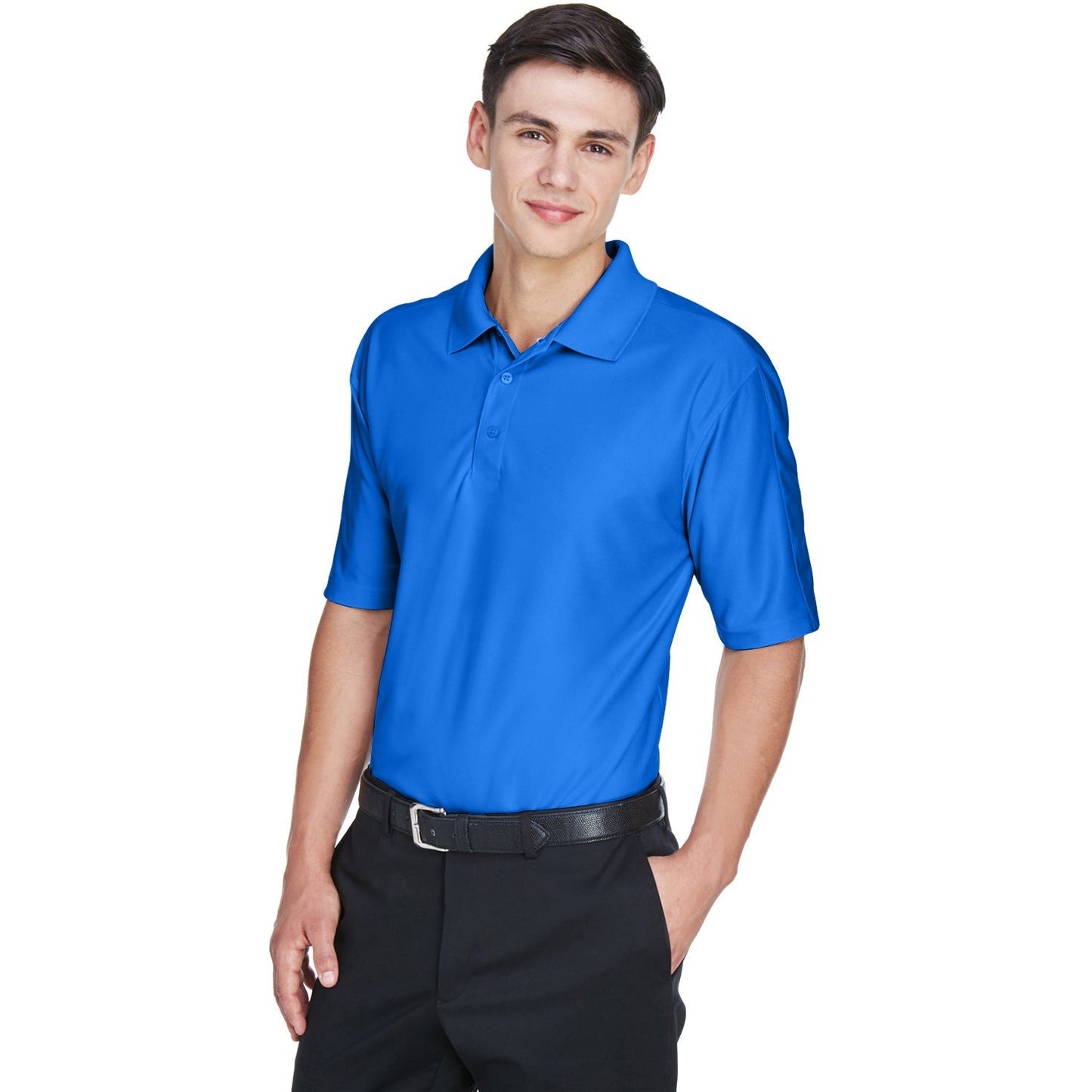 Black Polo Shirts - UltraClub - Moisture-Wicking Fabric