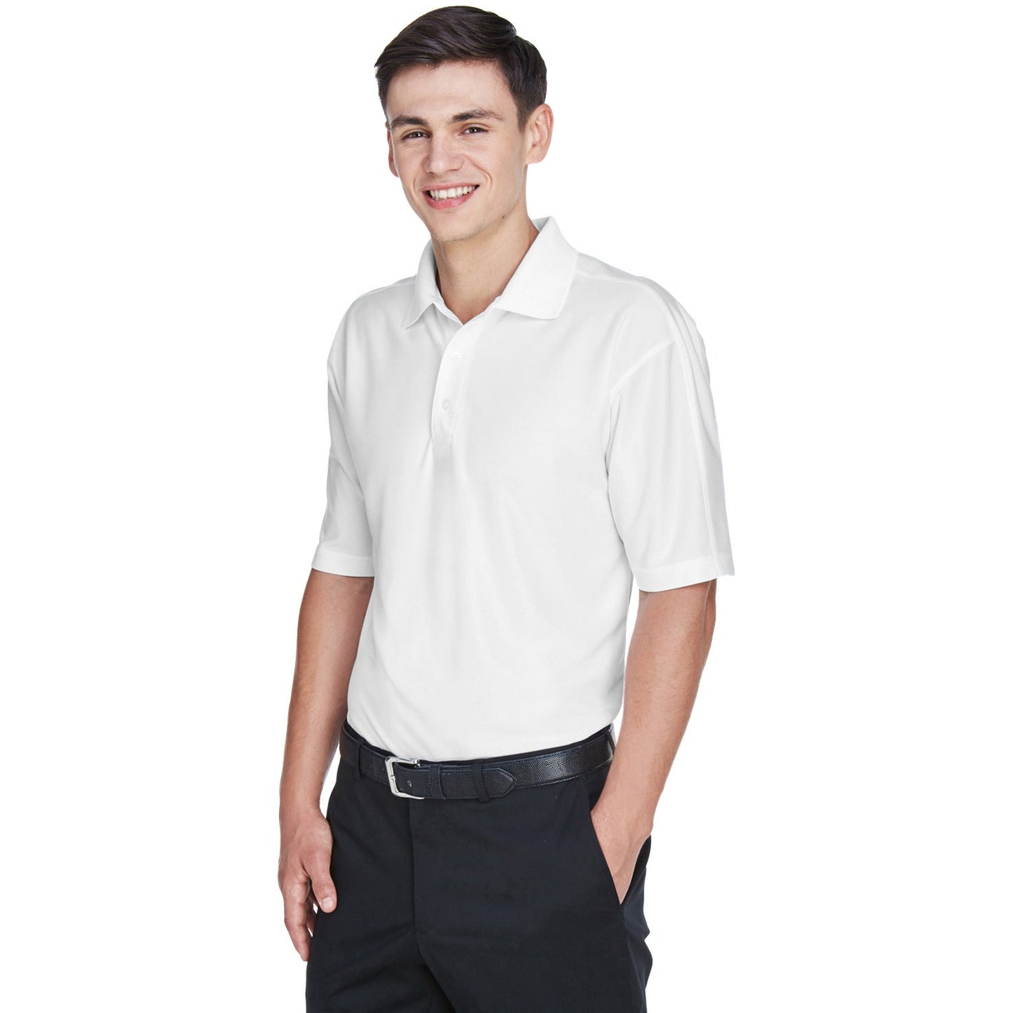 Black Polo Shirts - UltraClub - Moisture-Wicking Fabric