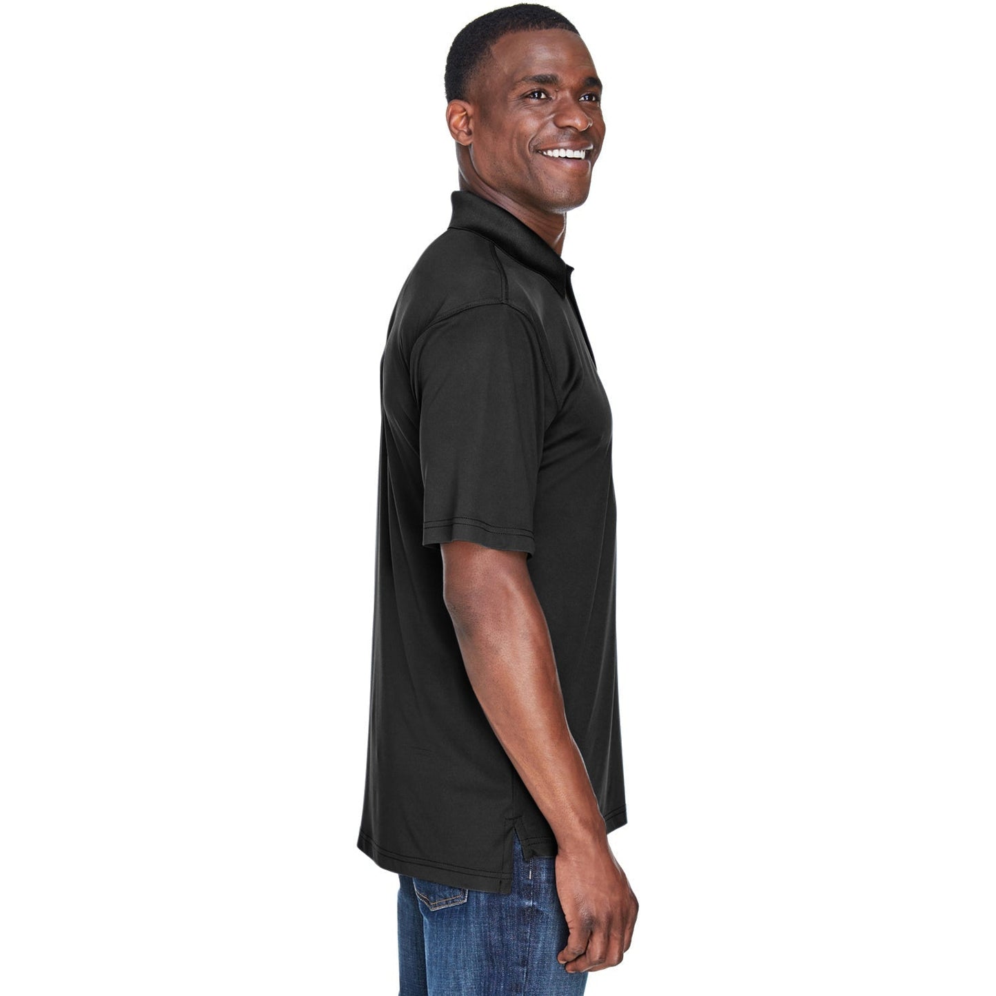 Black Polo Shirt - UltraClub - Cool Dry Fabric