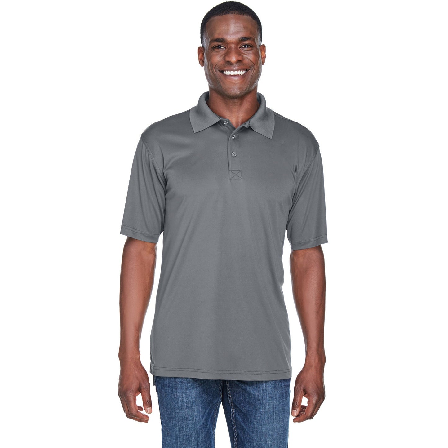 Black Polo Shirt - UltraClub - Cool Dry Fabric