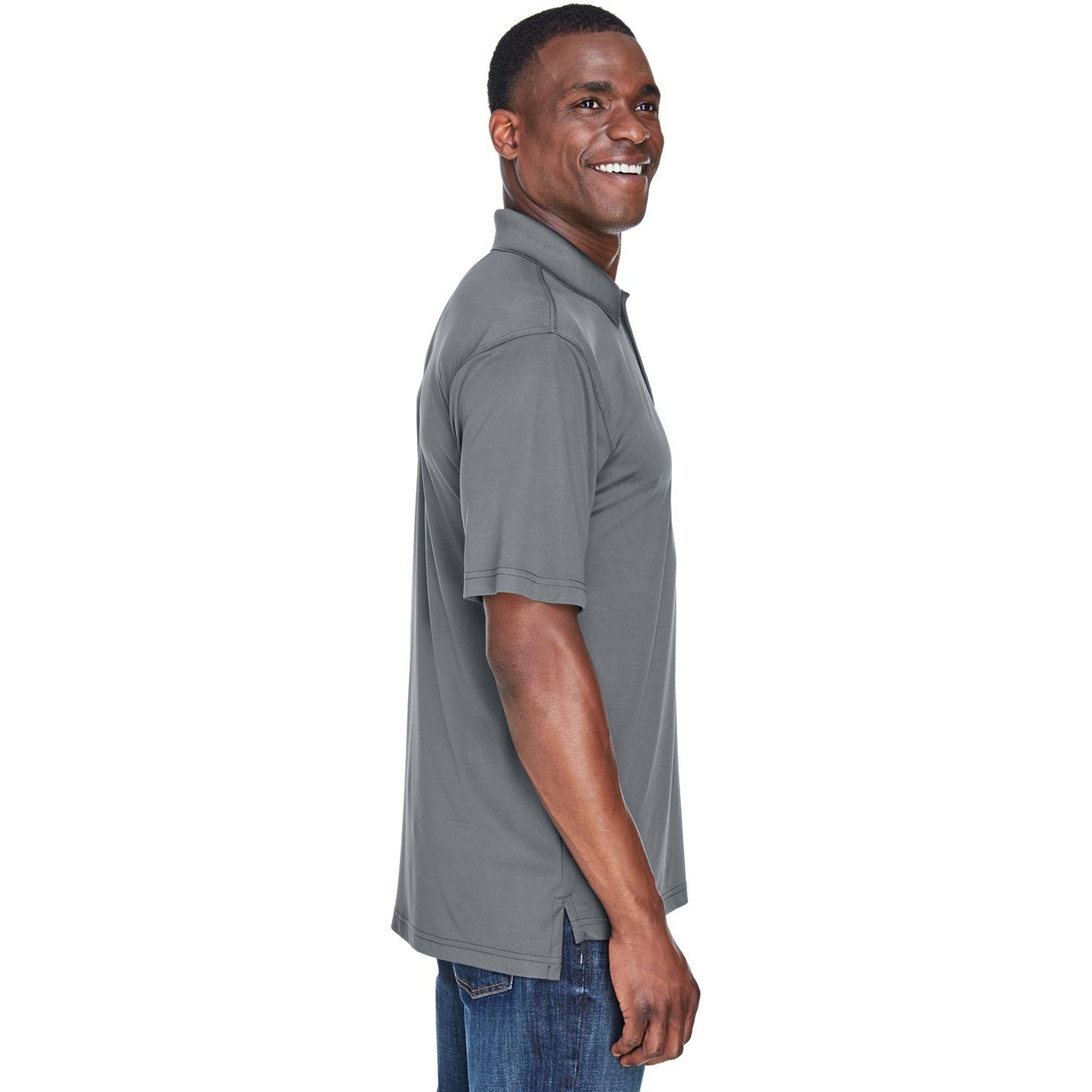 Black Polo Shirt - UltraClub - Cool Dry Fabric