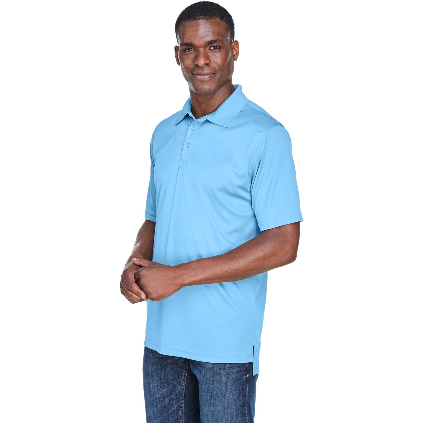 Black Polo Shirt - UltraClub - Cool Dry Fabric