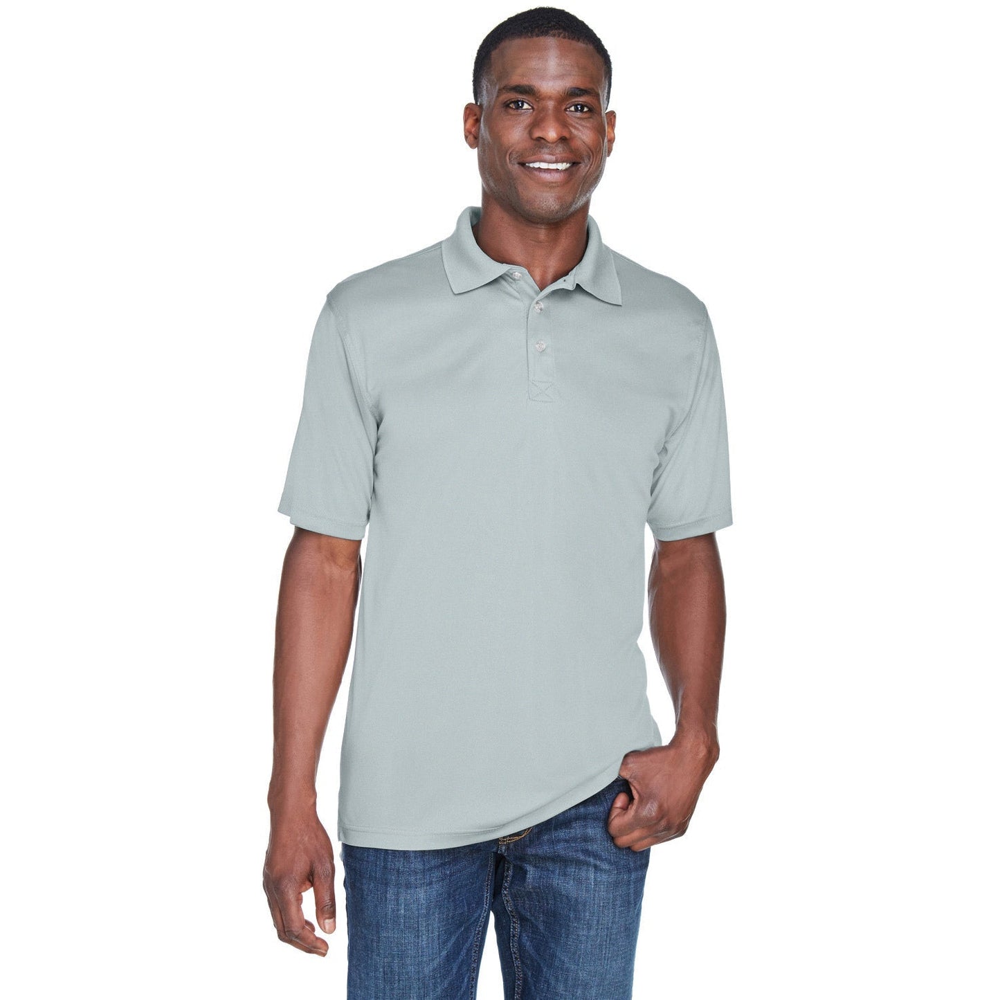 Black Polo Shirt - UltraClub - Cool Dry Fabric