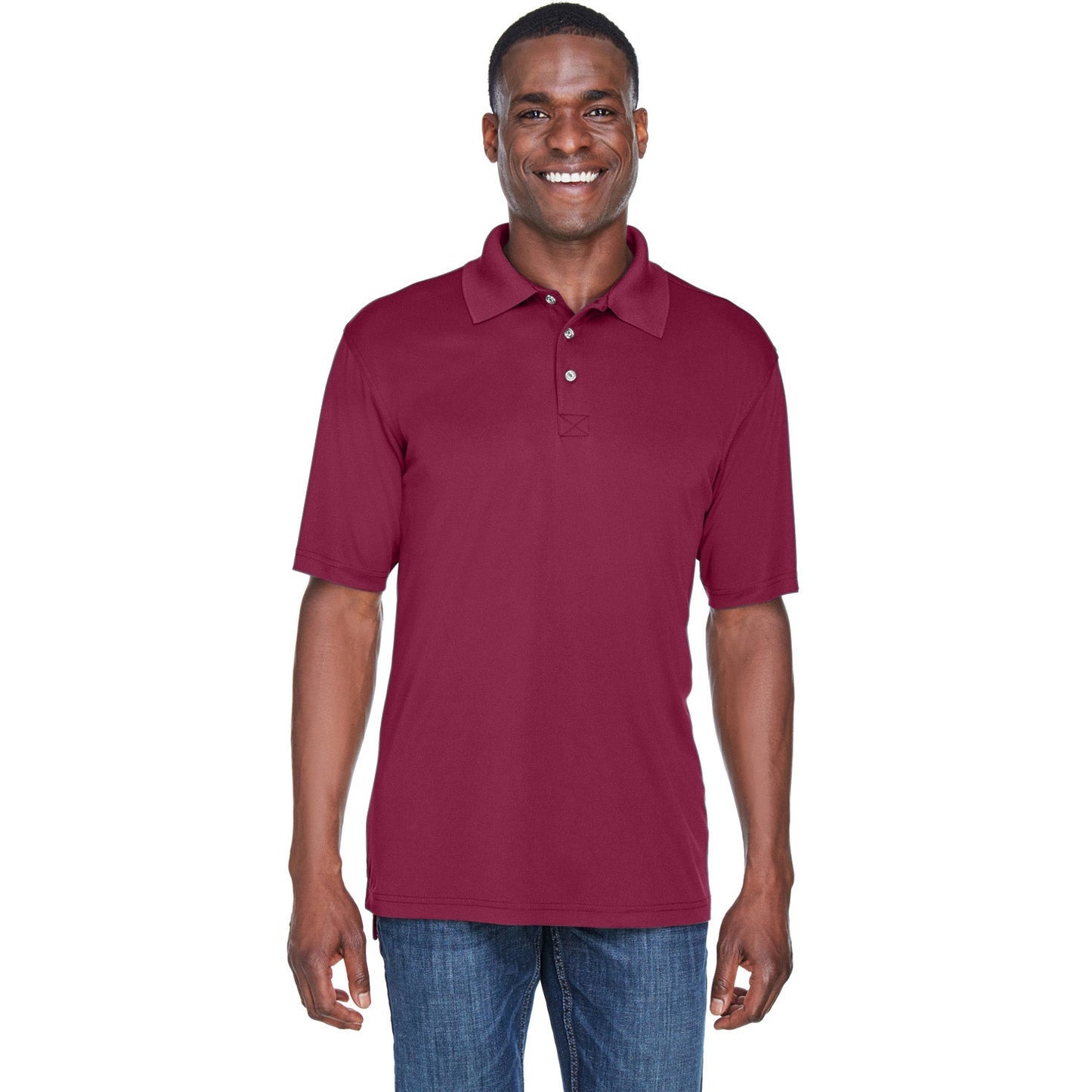 Black Polo Shirt - UltraClub - Cool Dry Fabric