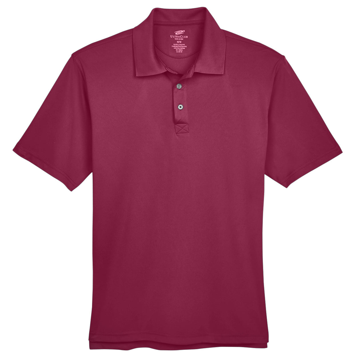 Black Polo Shirt - UltraClub - Cool Dry Fabric