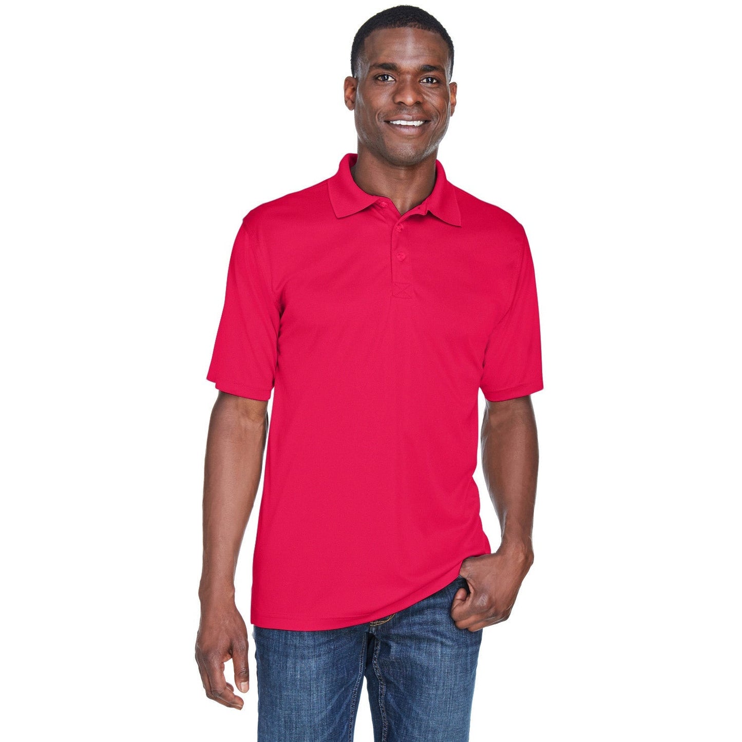 Black Polo Shirt - UltraClub - Cool Dry Fabric