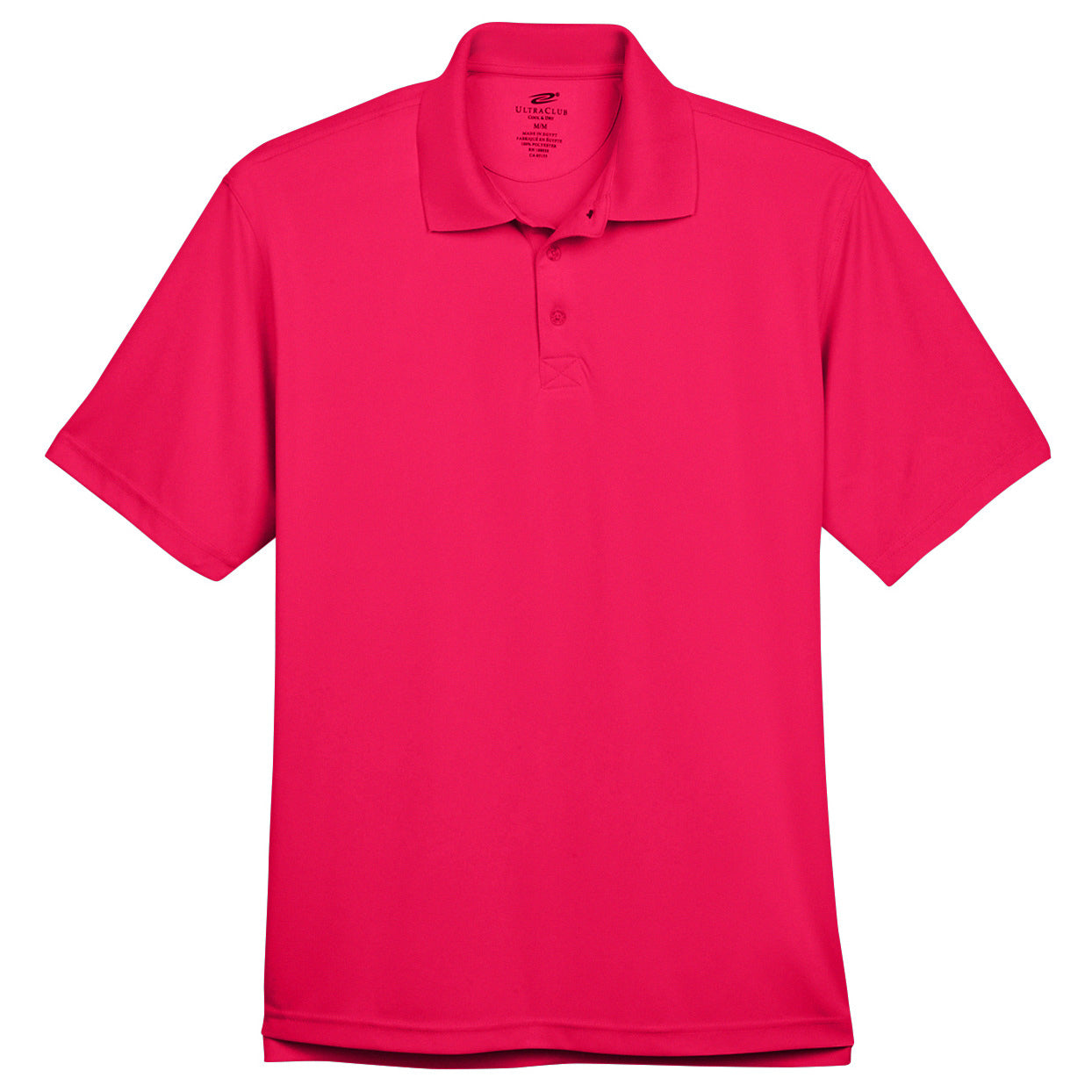Black Polo Shirt - UltraClub - Cool Dry Fabric
