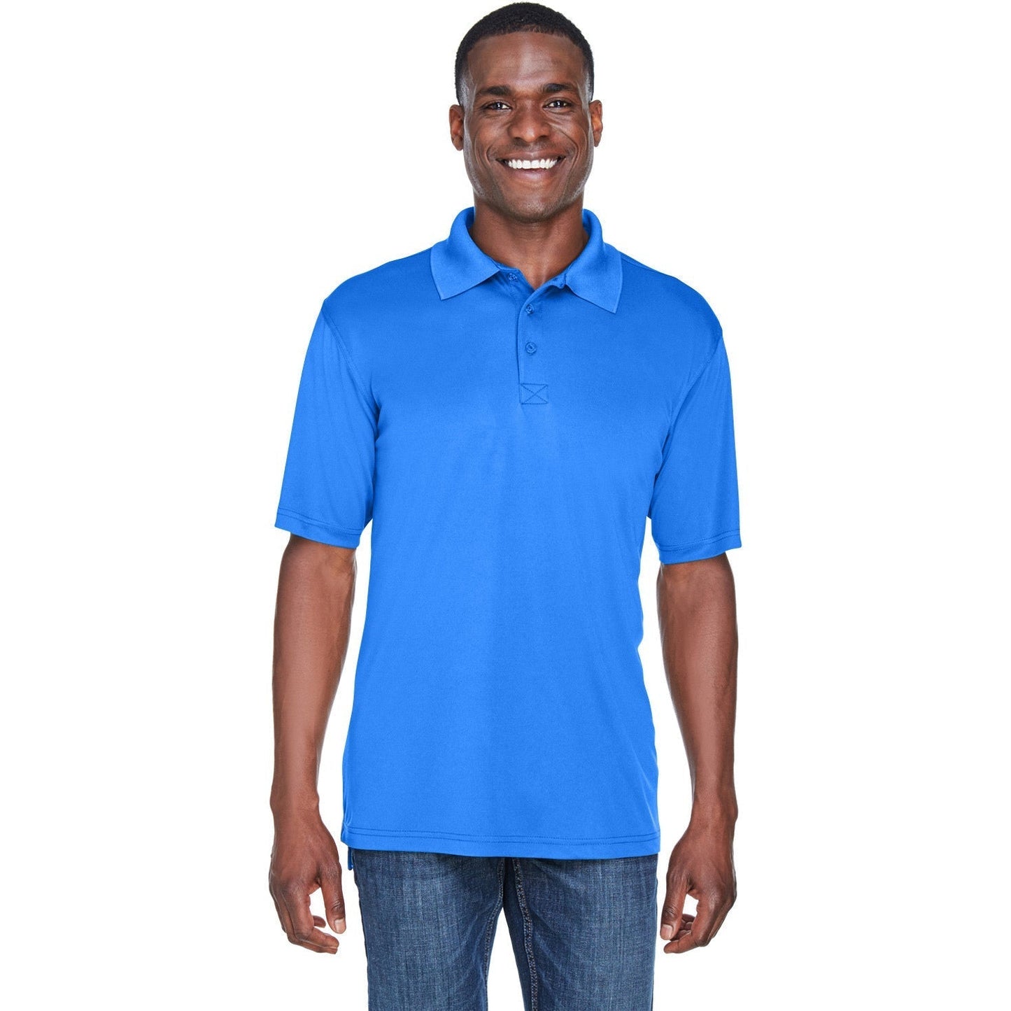 Black Polo Shirt - UltraClub - Cool Dry Fabric