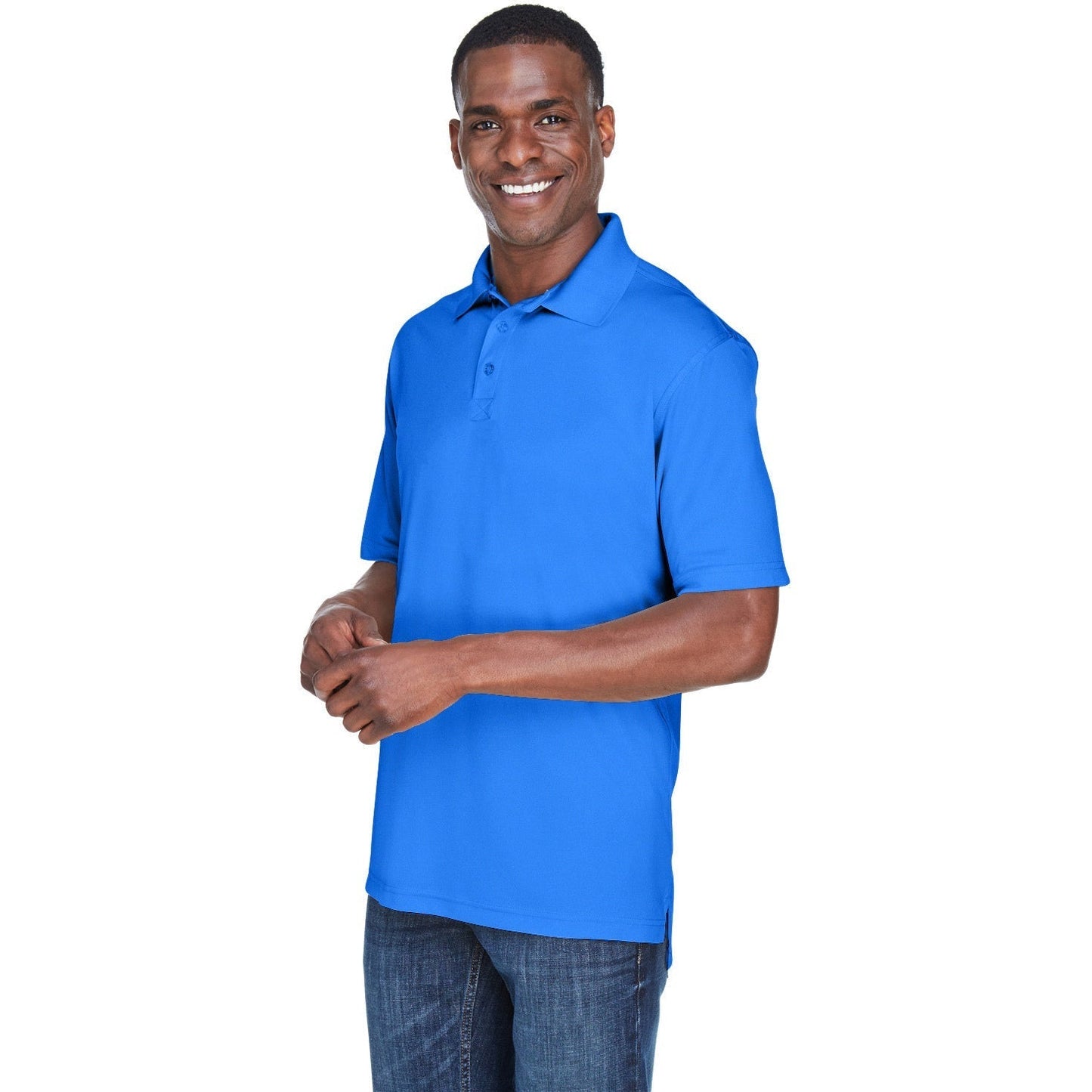 Black Polo Shirt - UltraClub - Cool Dry Fabric