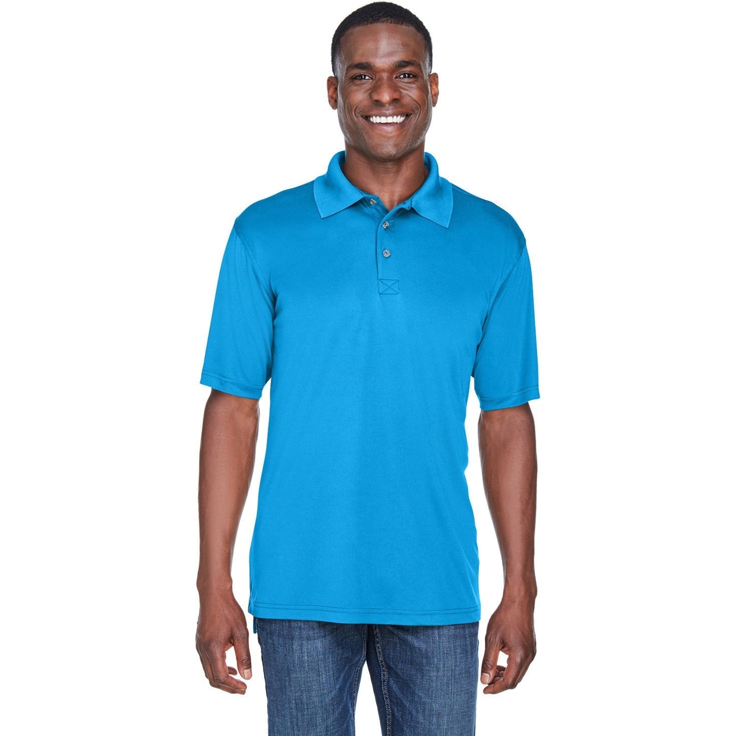 Black Polo Shirt - UltraClub - Cool Dry Fabric