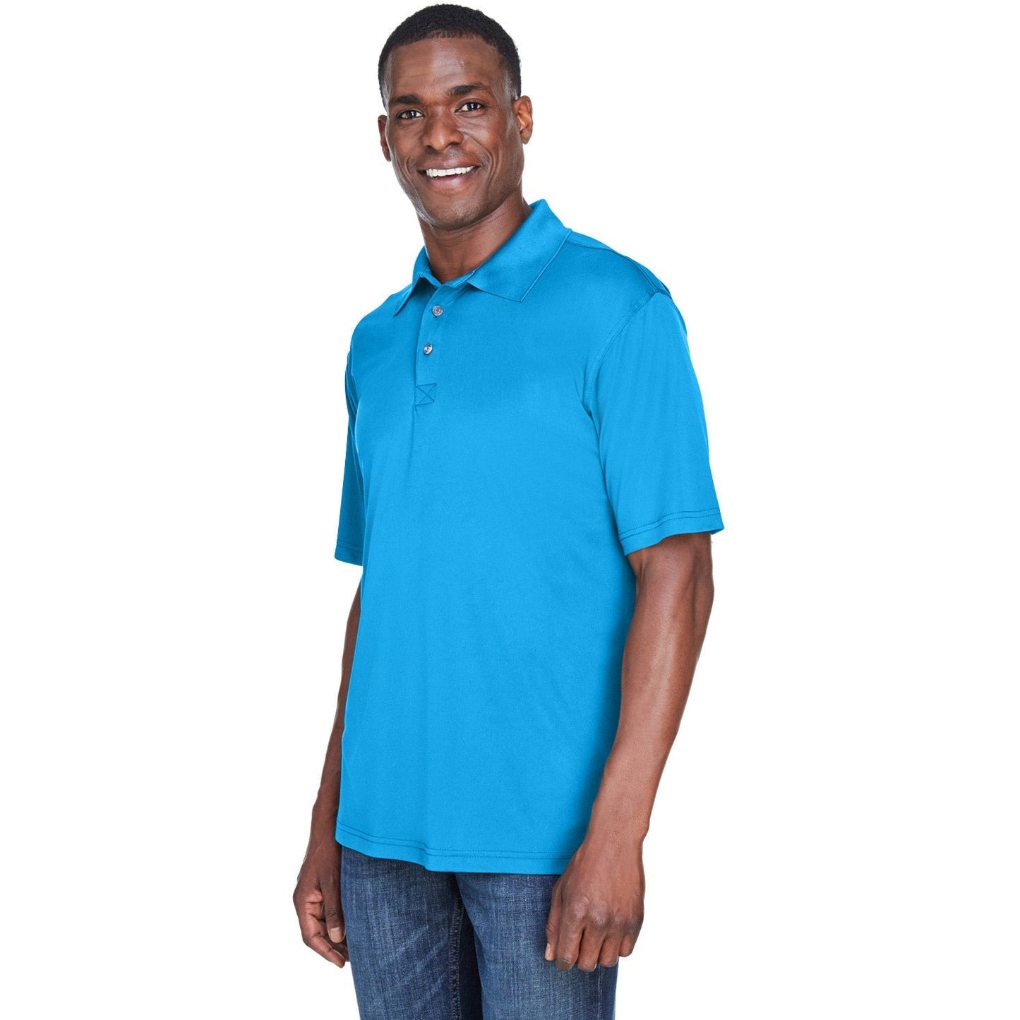 Black Polo Shirt - UltraClub - Cool Dry Fabric