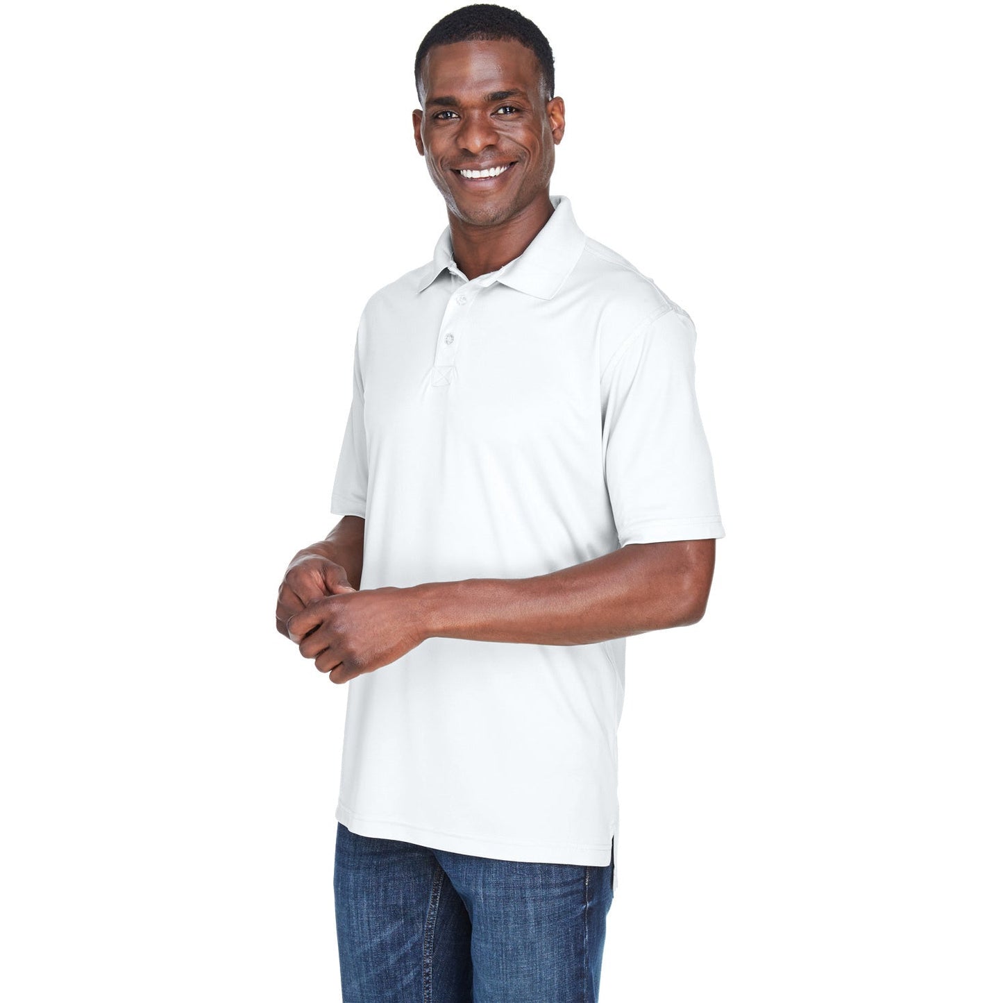 Black Polo Shirt - UltraClub - Cool Dry Fabric