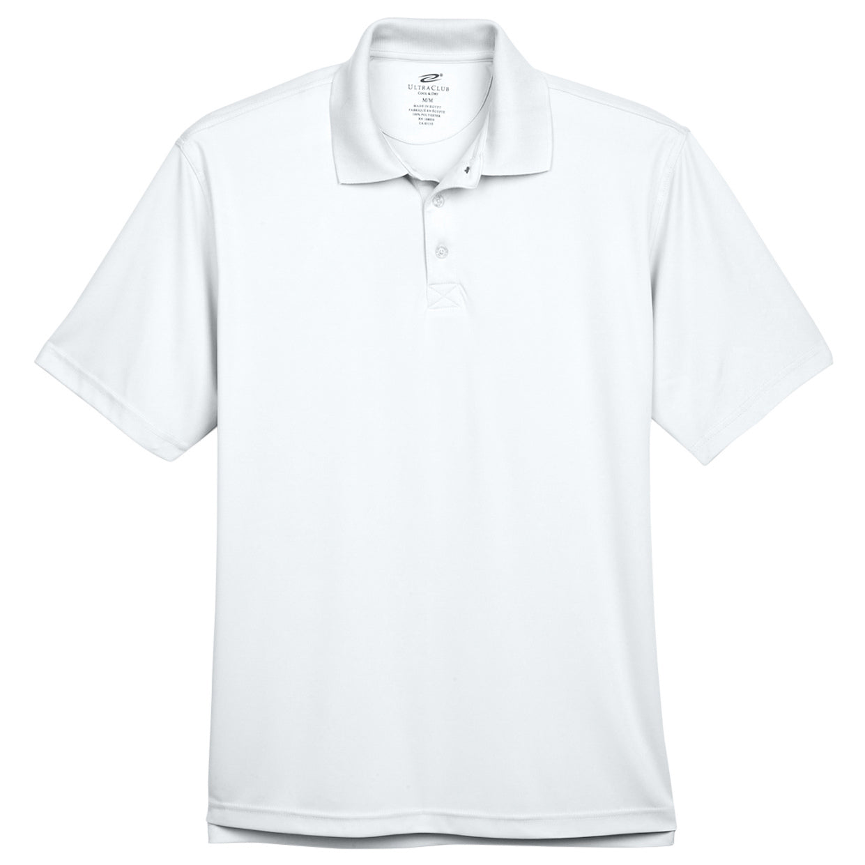 Black Polo Shirt - UltraClub - Cool Dry Fabric