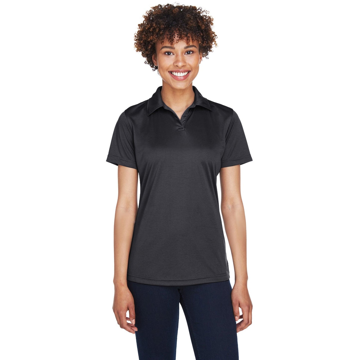 Black Polo Shirt - UltraClub - Moisture-Wicking