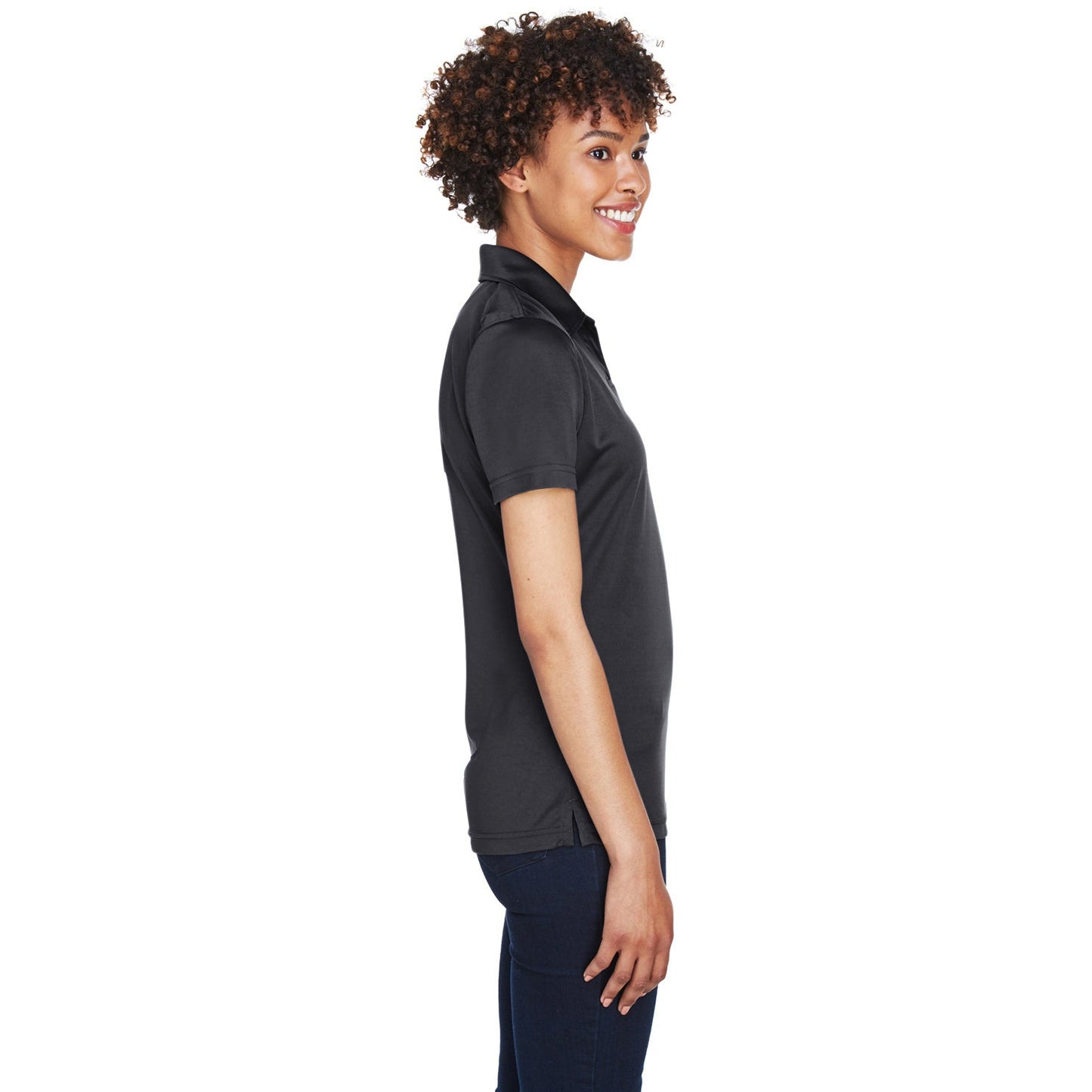 Black Polo Shirt - UltraClub - Moisture-Wicking